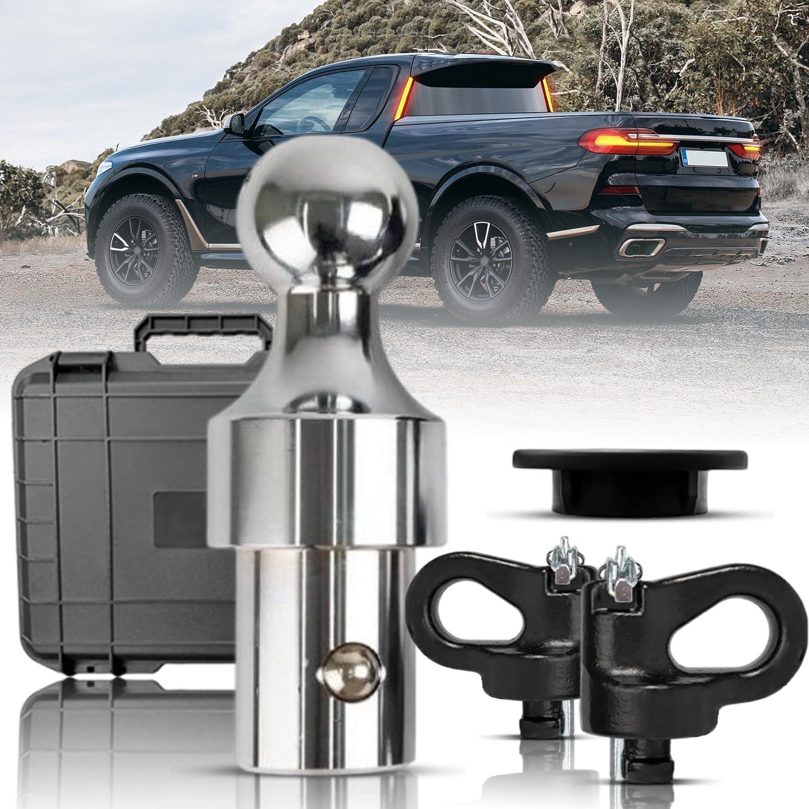 60692 Puck System Gooseneck Hitch Ball Kit, 2-5/16-In Gooseneck Ball, Compatible with 2013-2021 Ford F250 F350 F450, 2016-2020 Chevy Silverado/GMC Sierra/Nissan Titan XD Trucks