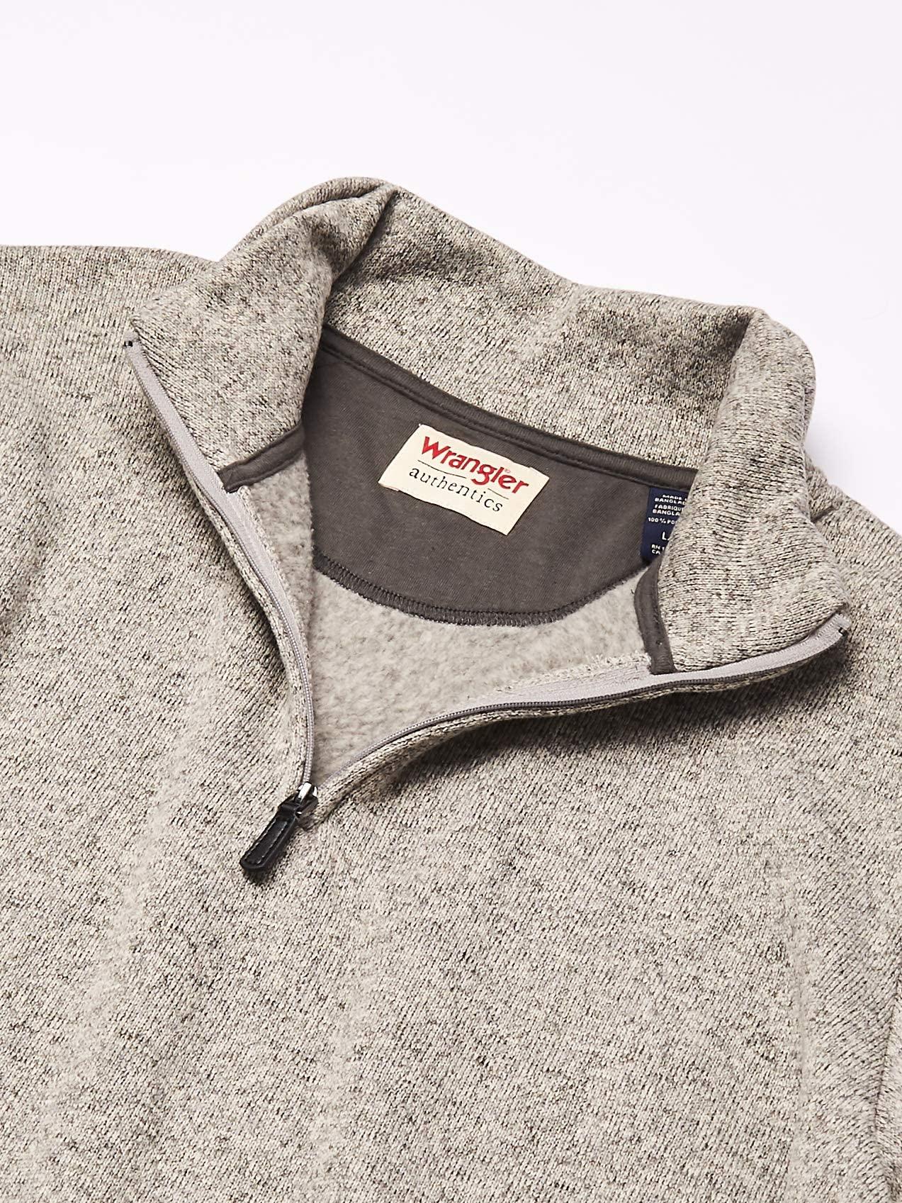 Wrangler Authentics Men's Long Sleeve Fleece Quarter-Zip Sweater - Image 9