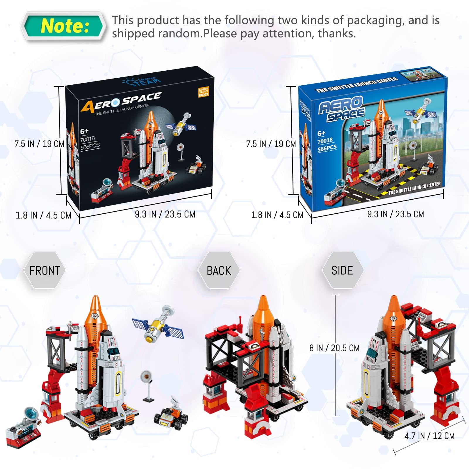 Space Exploration Shuttle Toys for 6 7 8 9 10 11 12 Year Old Boys 12-in-1 STEM Aerospace Building Kit Toy with Heavy Transport Rocket and Launcher Best Gifts for 6-12 Year Old Boys (566 PCS) - Image 8
