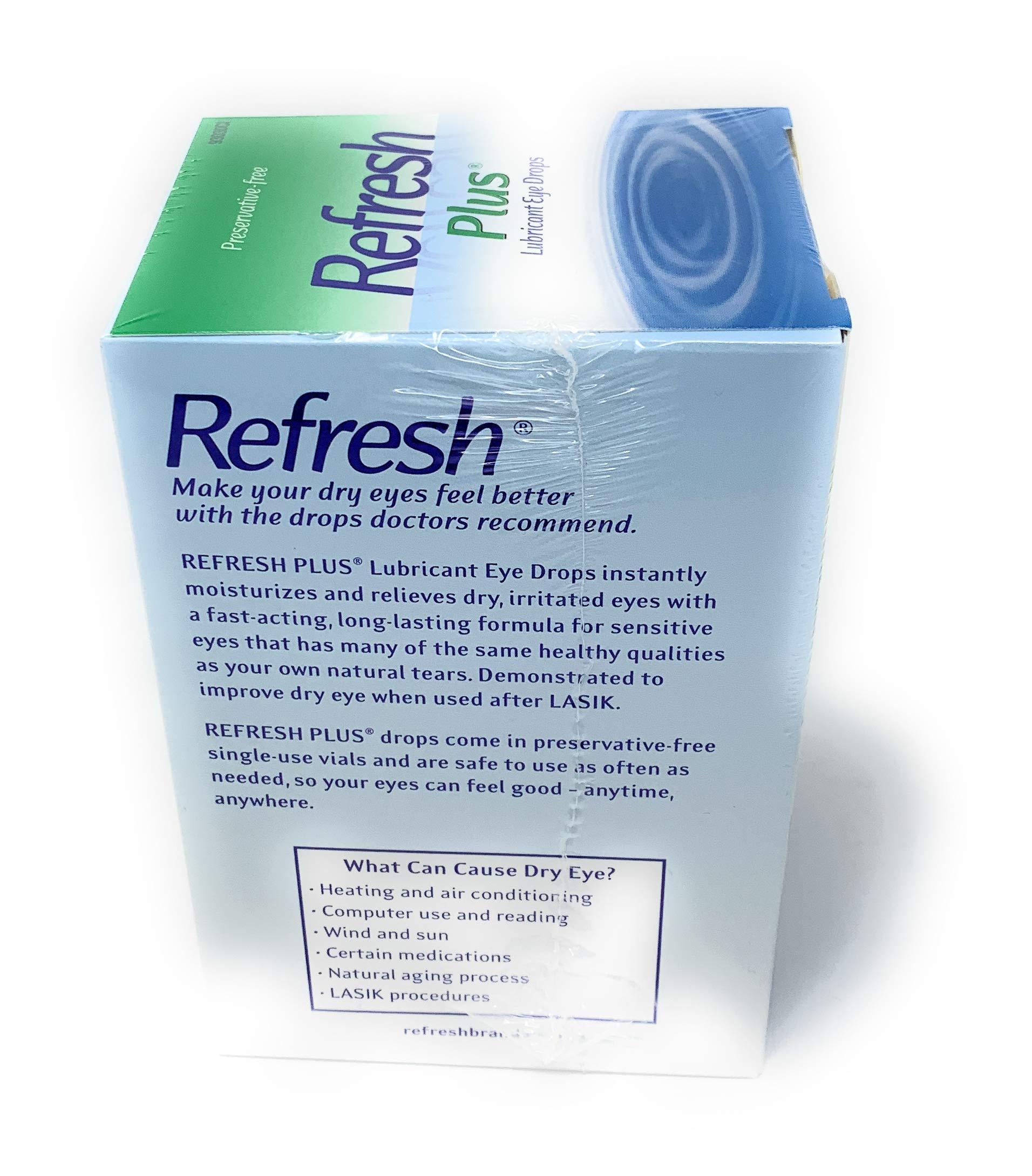 Allergan Refresh Plus Lubricant Eye Drops Single-Use Vials, Clear, (100 Count (Pack of 1)) - Image 4