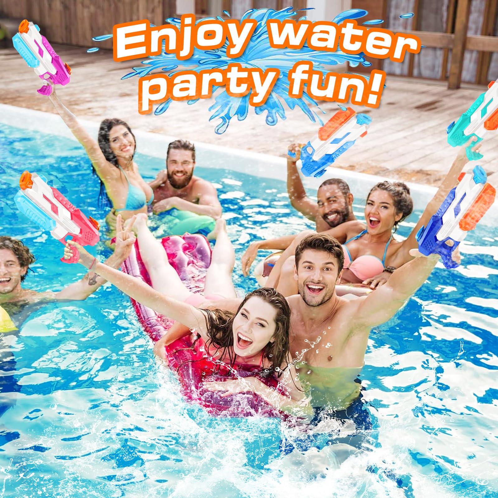 600cc Water Gun for Kids Adults：6 Pack Squirt Blasters Super Water Gun Soaker with Long Range High Capacity for Boys Girls Summer Swimming Pool Beach Outdoor Water Fighting Play Toys Party Favors - Image 7
