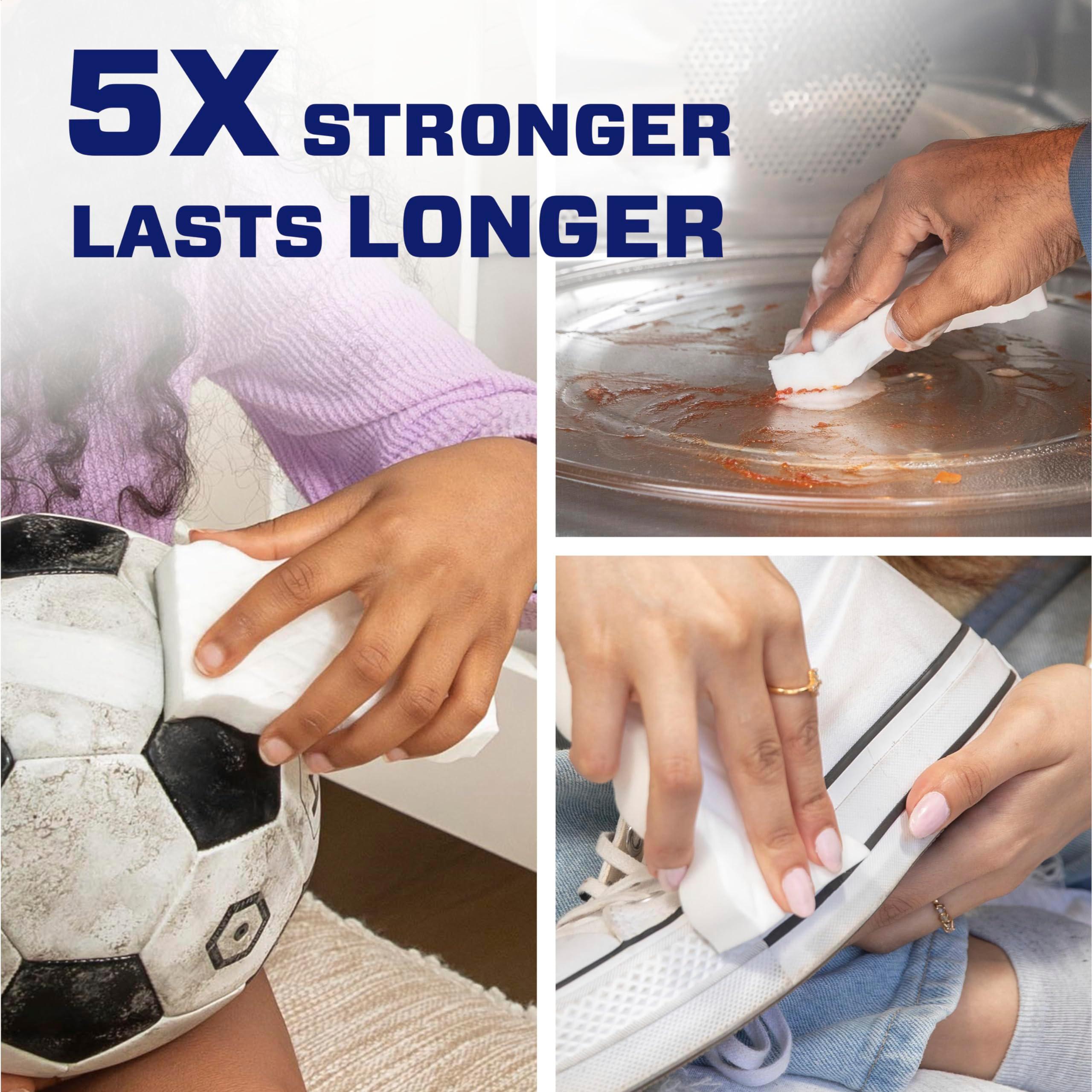 Mr. Clean Magic Eraser, Extra Durable, Multi Purpose Cleaner, Shoe, Bathroom, Shower, and Car Window and Windshield Cleaner, Cleaning Pads, 10 Count - Image 3