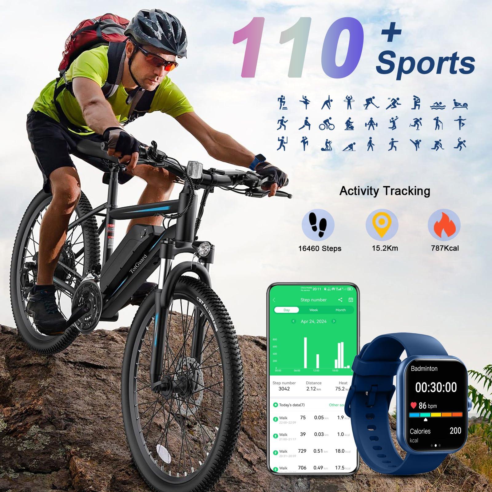 Smart Watch for Men Women(Answer/Make Call), 2025 New Smartwatch 1.96" HD Fitness Watch with 110+ Sport Modes, Heart Rate, Sleep Monitor, Pedometer, IP68 Waterproof Activity Tracker for Android iOS - Image 6