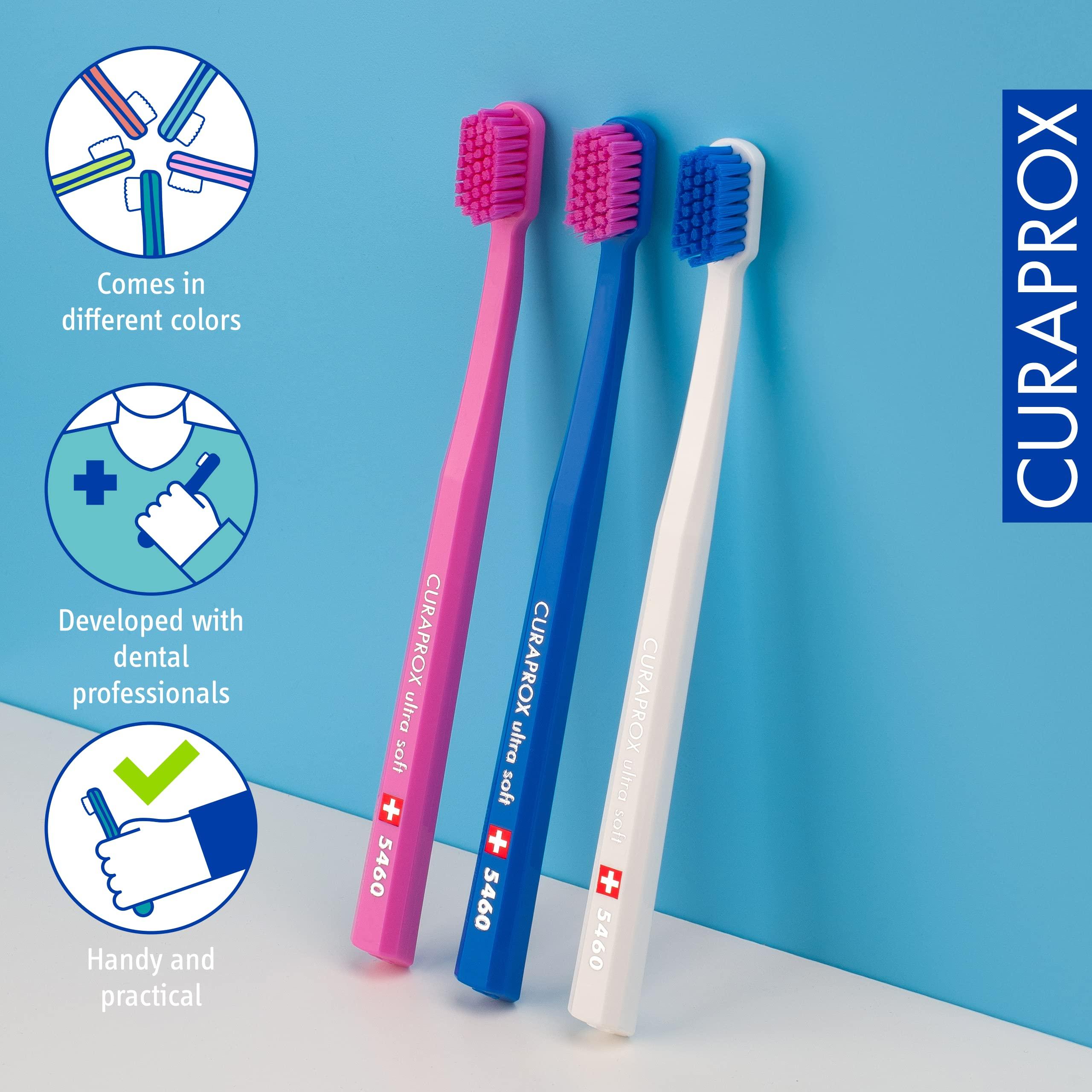 Curaprox CS 5460 Ultra-Soft Toothbrush – for Sensitive Teeth & Gums | Gentle Plaque Removal | 3-Pack |Random Colour - Image 4