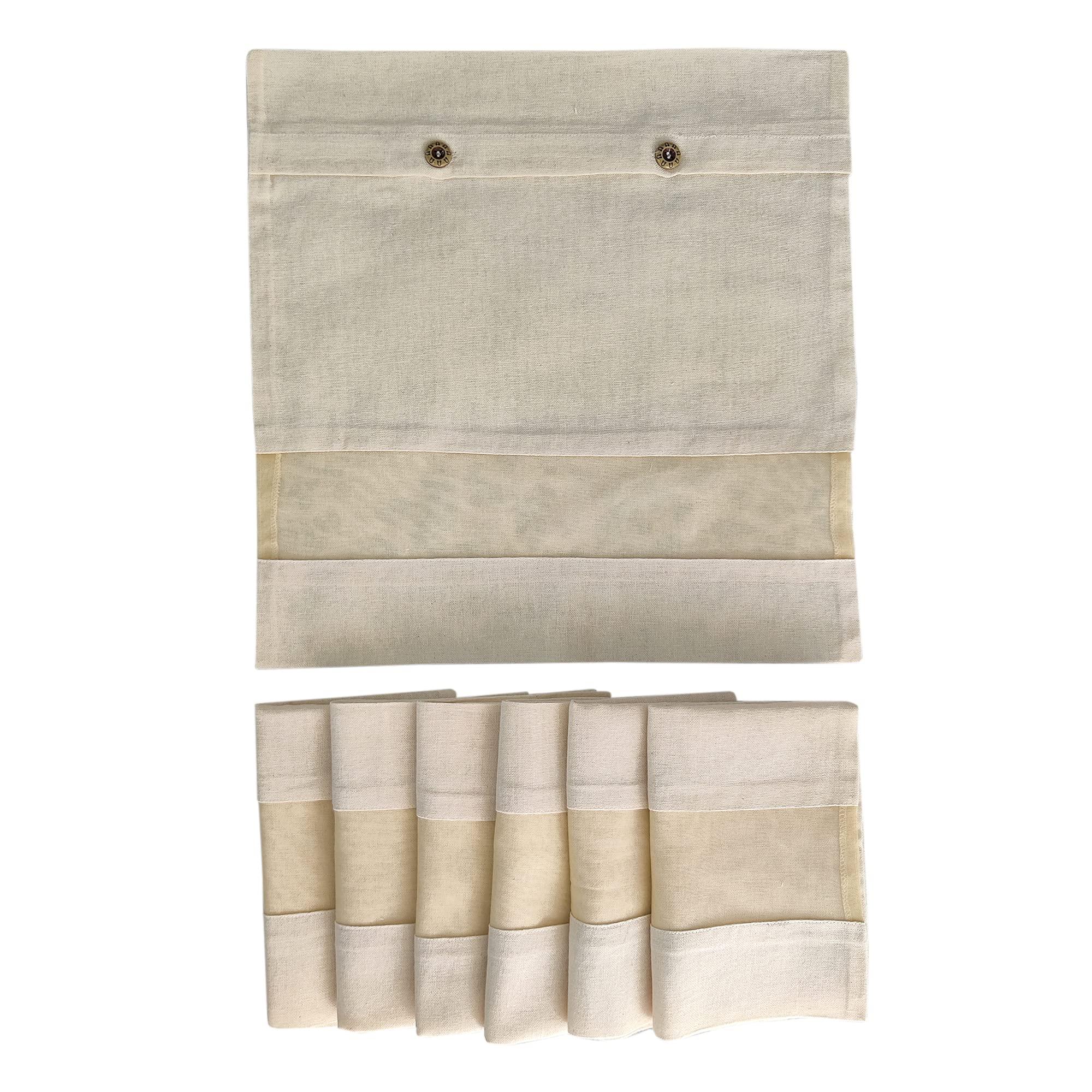 Garment Closet Off-White Bags: Premium Cotton Saree Covers with Net Window - Image 2