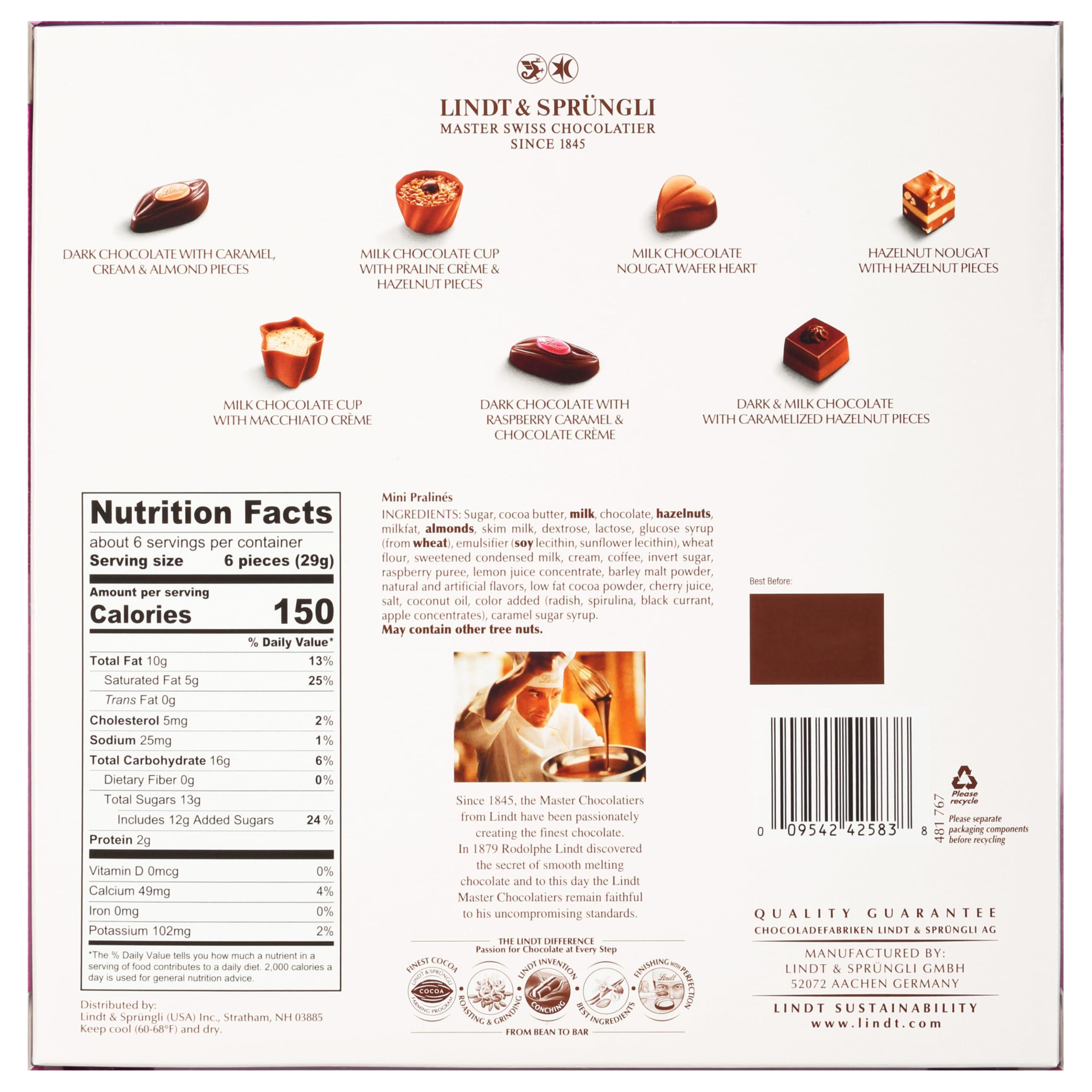 Lindt Mini Pralines, Assorted Chocolate Pralines with Premium Filling, Perfect for Mother’s Day Gifting, 6.2 oz Box - Image 7