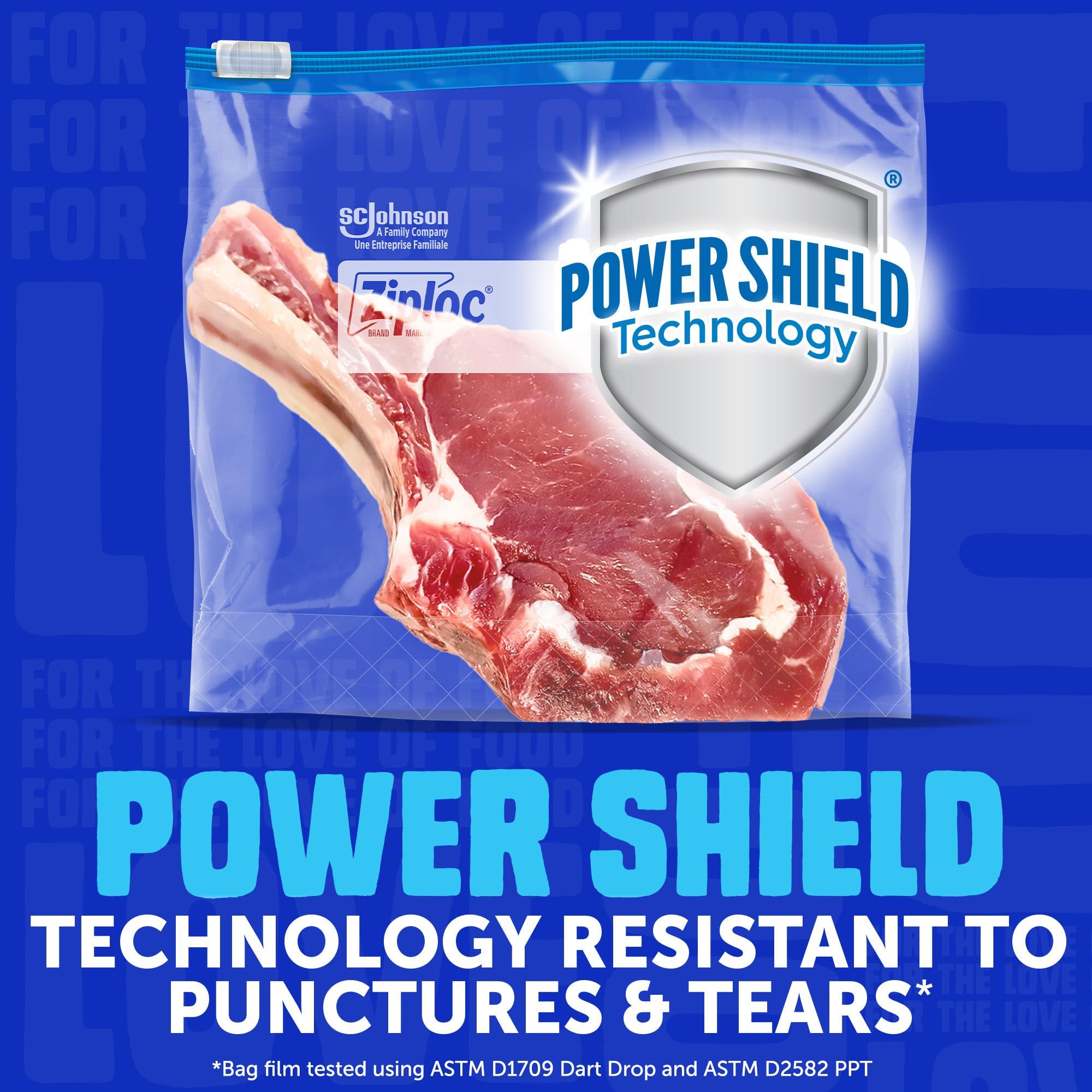 Ziploc Gallon Food Storage Freezer Slider Bags, Power Shield Technology for More Durability, 13 count - Image 2