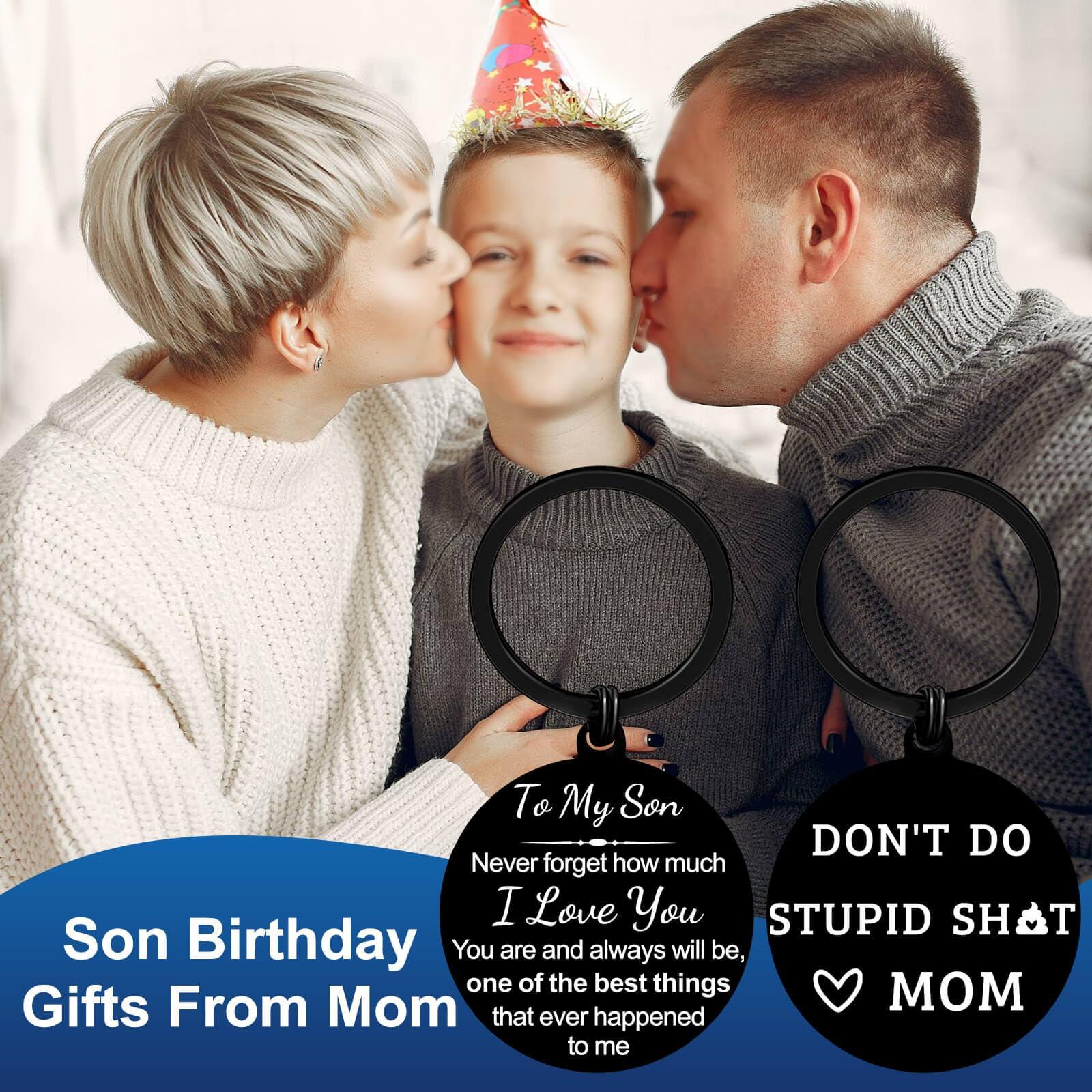 YYQX Son Gifts from Mom Dad to Son keychain Teen Adult Sons Birthday Graduation Christmas Gifts - Image 2
