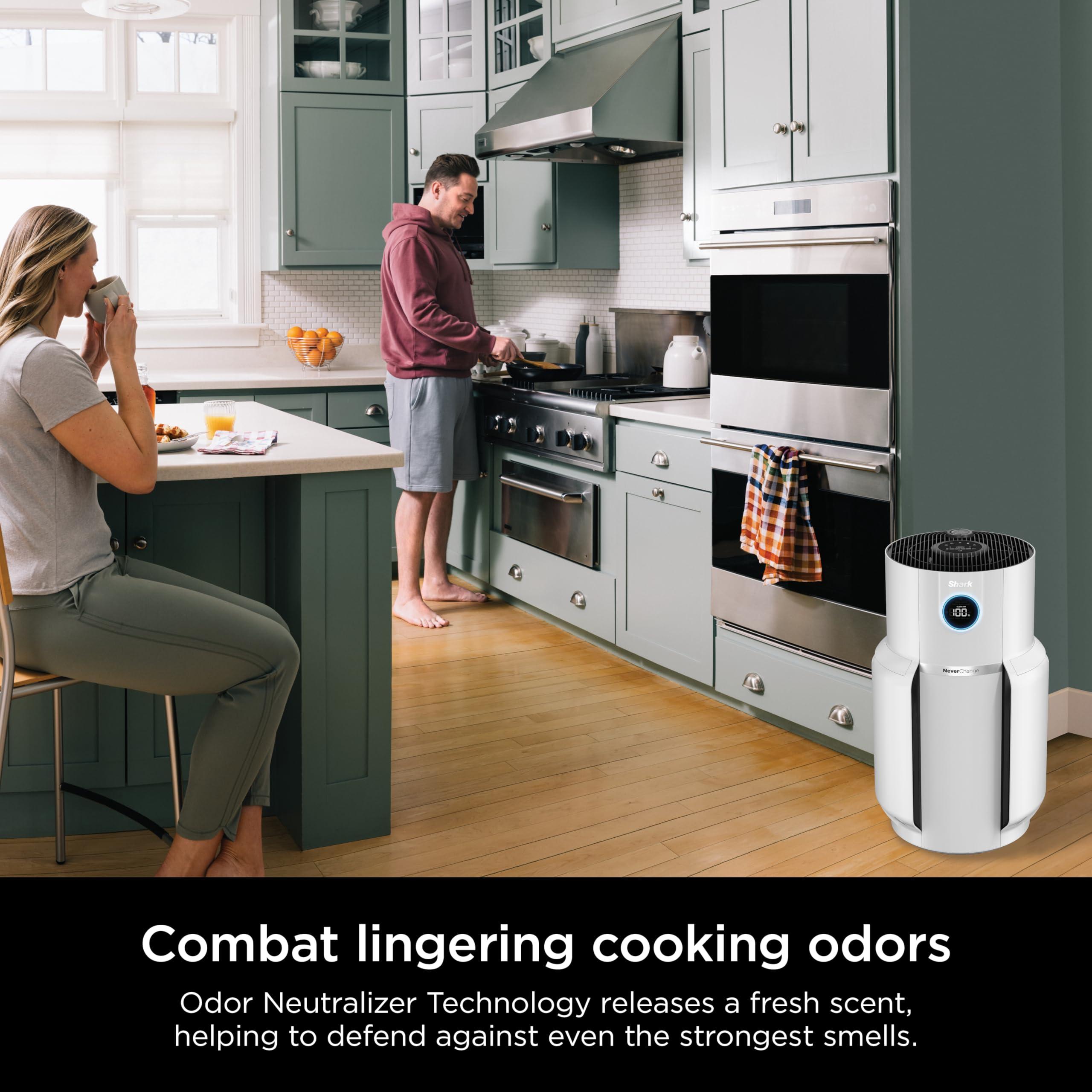 Shark Air Purifier for Home with NeverChange HEPA Air Filter, 1400 sq. ft. for Powerful Multi-Room Purification, 5-Year Filter, Filters Smoke, Captures 99.98% of Particles & Dust, HP302 - Image 8