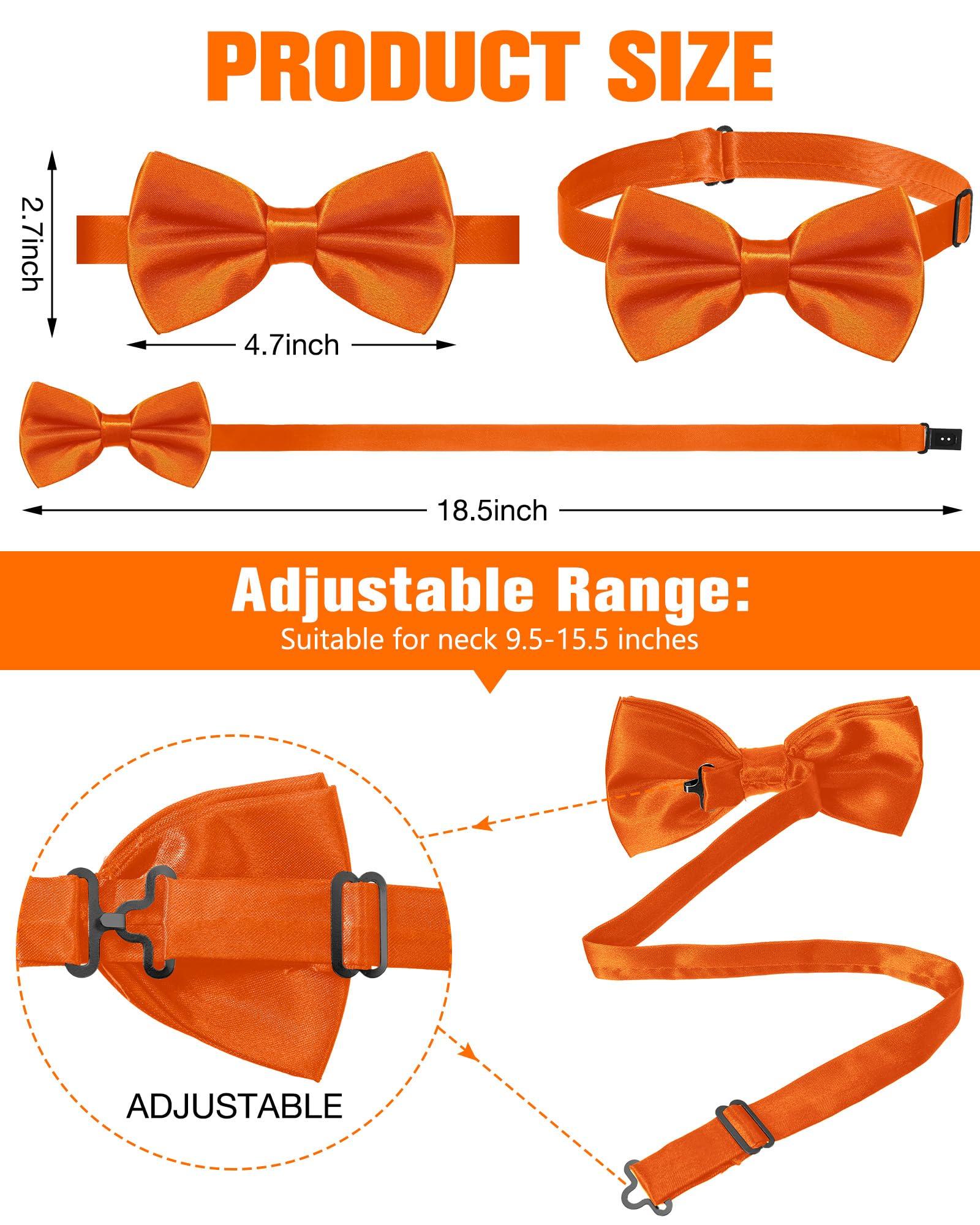 JaGely 40 Pcs Men's Bow Ties Pre Tied Tuxedo Formal Adjustable Clip On Bow Satin Bowtie for Men Costume Wedding Party - Image 2