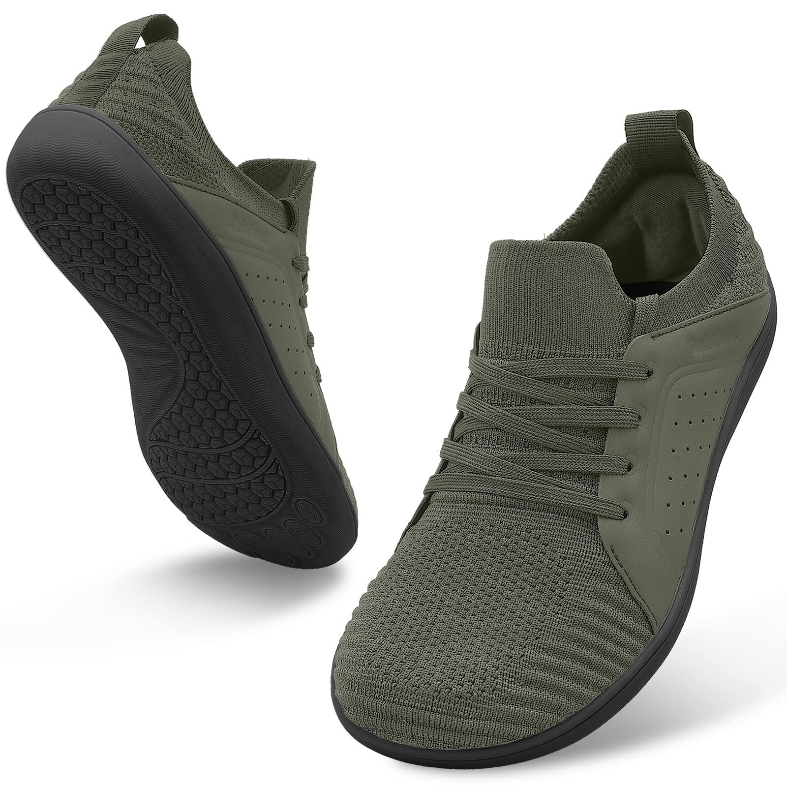 relxfeet Men's Barefoot Shoes Minimalist Cross-Trainer Shoes Wide Toe Walking Shoes Zero Drop Sole Trail Running Sneakers