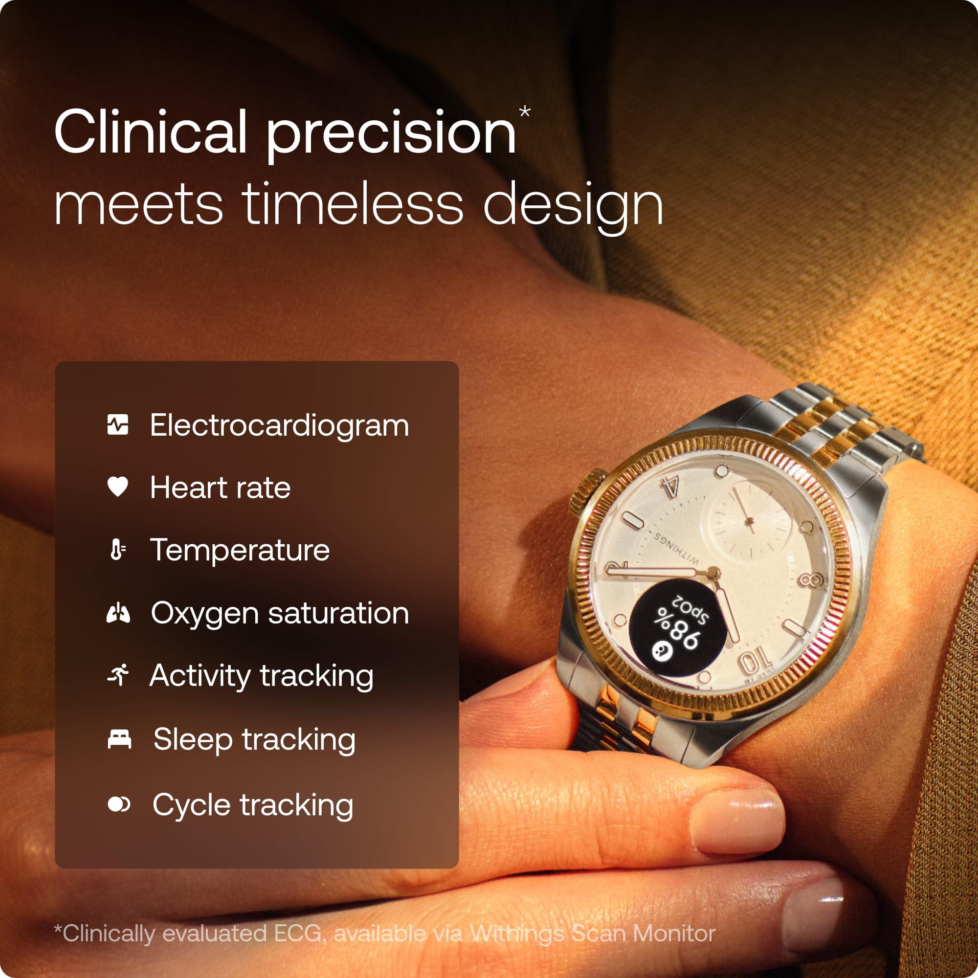 Withings Scanwatch Nova Brilliant - Health Hybrid Smart Watch for Men & Women - SPO2, Temperature Monitoring, Sleep, Respiratory Health, Cycle Monitoring, 30-Day Battery Life, Apple iOS/Android - Image 2