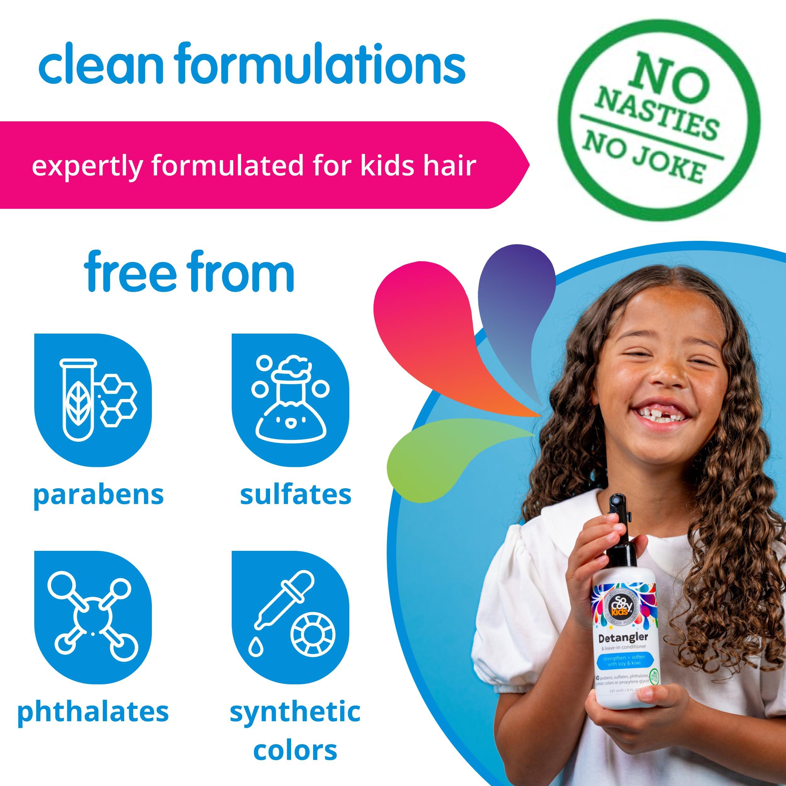 So Cozy Detangler & Leave In Conditioner Spray - Hair Detangler Spray for Kids - Paraben-Free Leave In Hair Conditioner & Detangling Spray for Frizzy Hair (8 fl oz) - Image 5