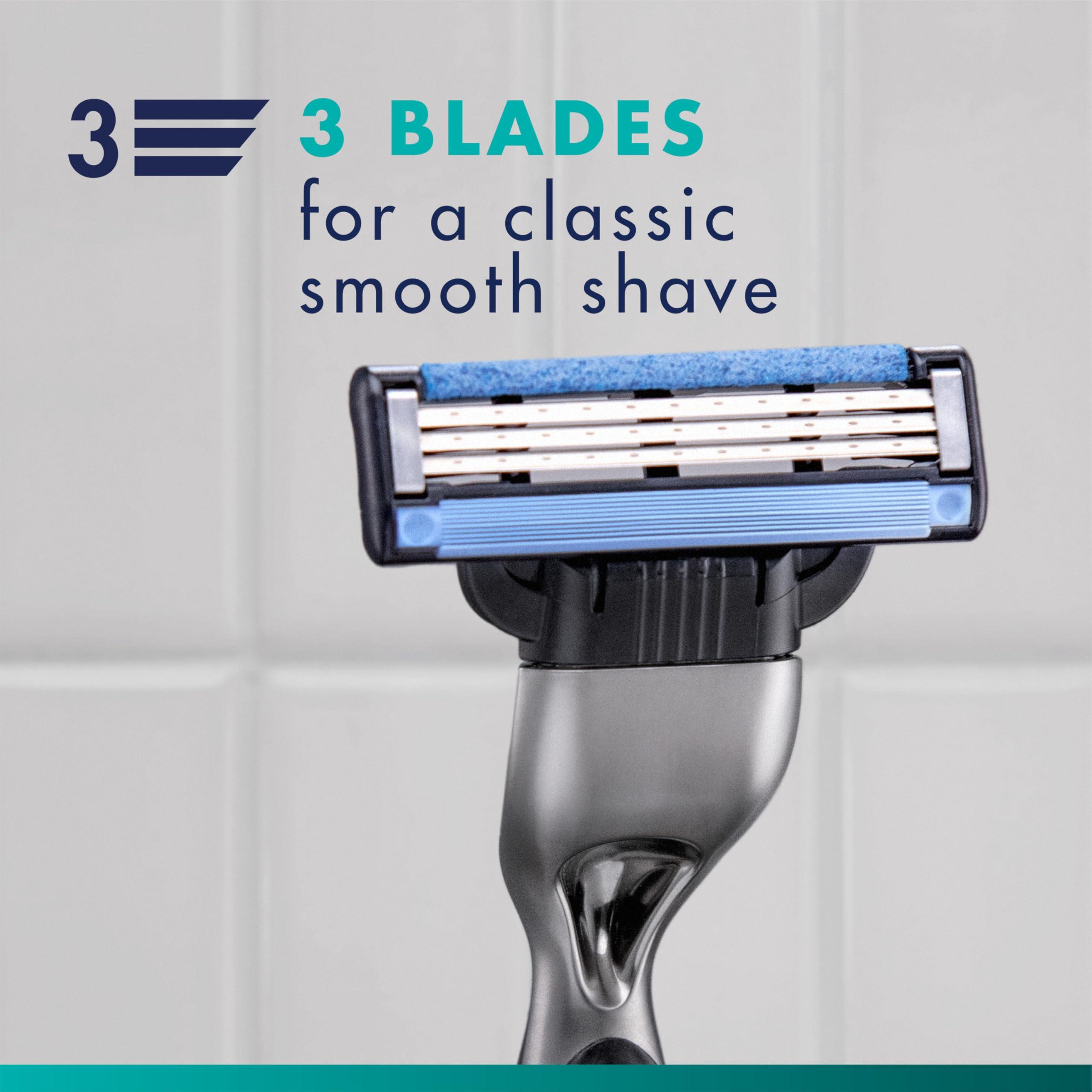 Gillette Mach3 Shaving Razor for Men, 1 Gillette 3-Blade Handle for Men’s Grooming, 10 Razor Blade Refills, Lubrication Strip - Image 4
