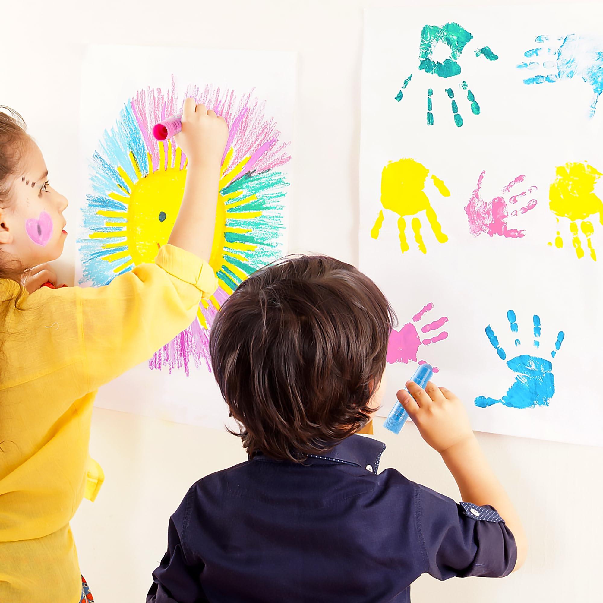 Shuttle Art Tempera Paint Sticks, 32 Colors Solid Tempera Paint for Kids, Super Quick Drying, No-Toxic, Works Great on Paper Wood Glass Ceramic Canvas - Image 2