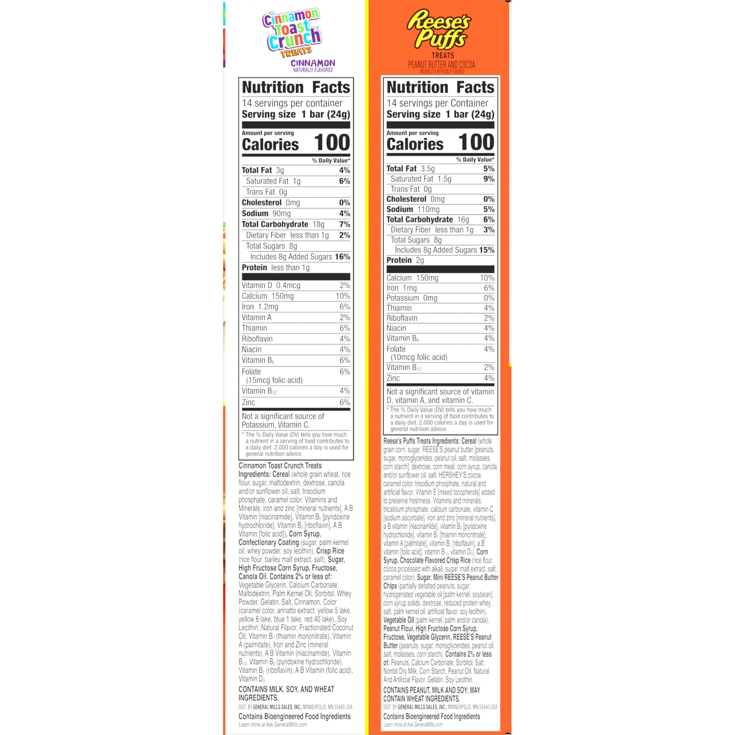 Cinnamon Toast Crunch and REESE'S Puffs Cereal Treat Bars Variety Pack, Snack Bars, 28 Ct, 23.8 oz - Image 2