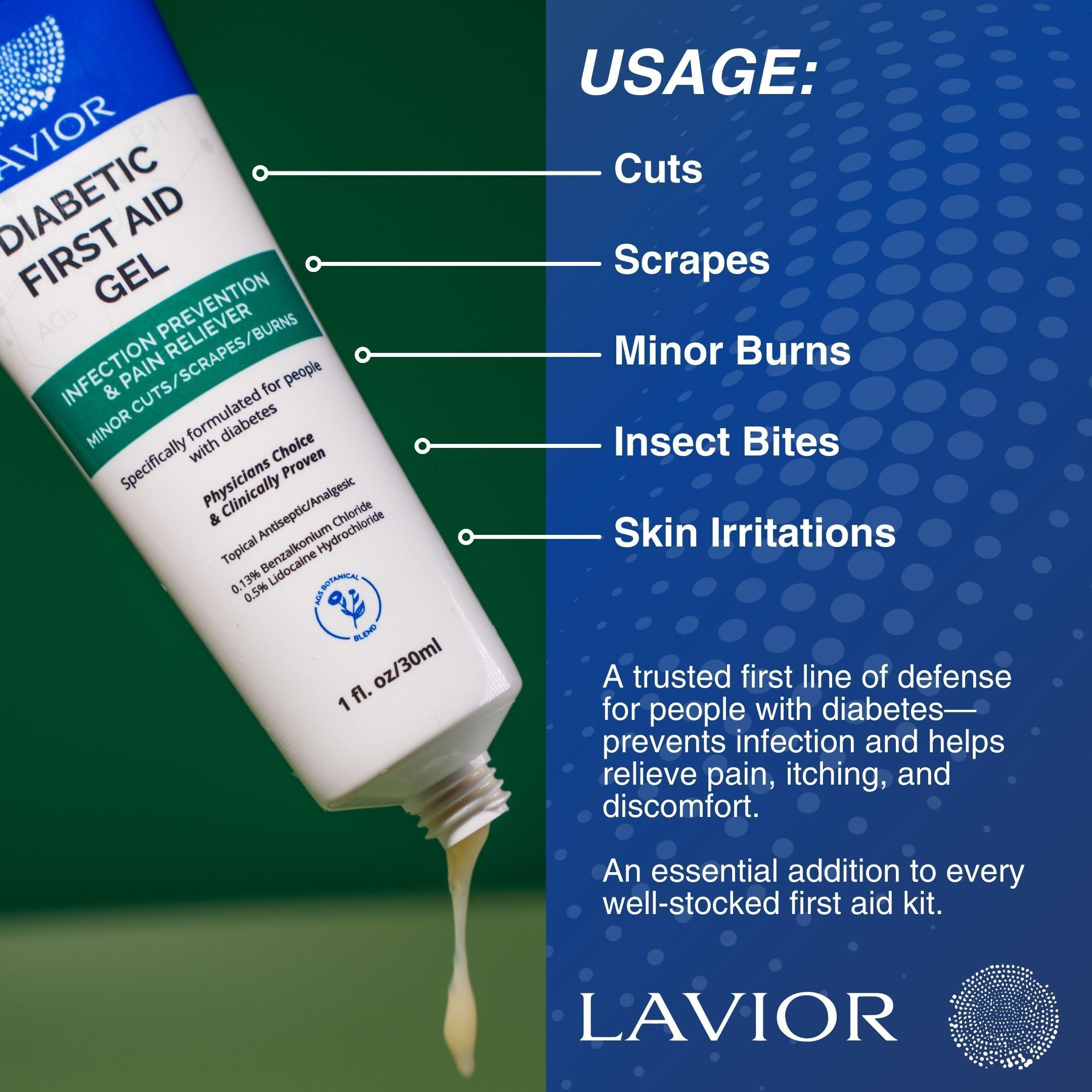 LAVIOR Diabetic First-Aid Gel 1oz – Speeds Healing for Cuts, Scrapes, Burns & Minor Injuries, Physician Recommended, Clinically Proven, Hypoallergenic, Infection Prevention & Pain Relief - Image 4