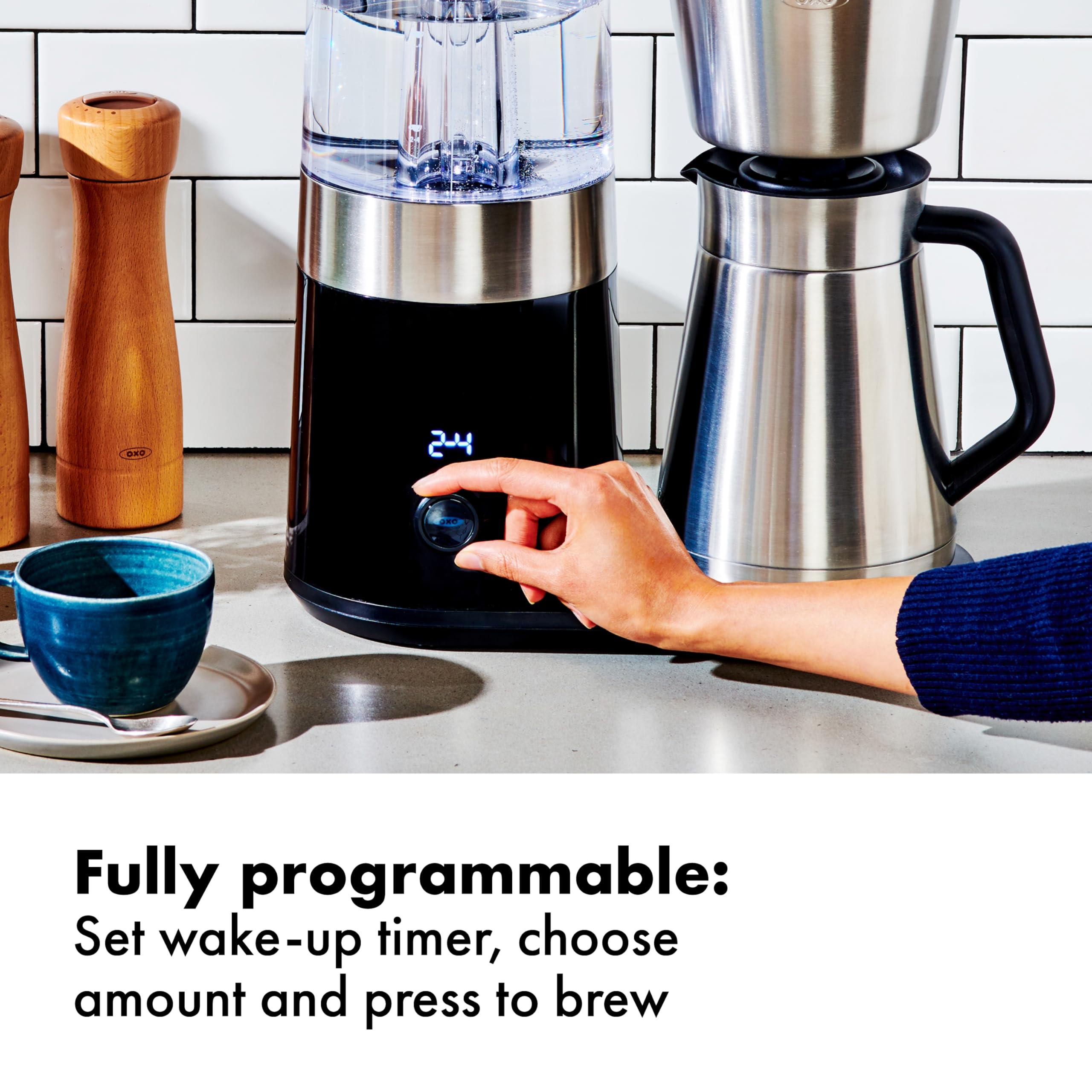 OXO Brew 9 Cup Stainless Steel Coffee Maker,Silver, Black - Image 6