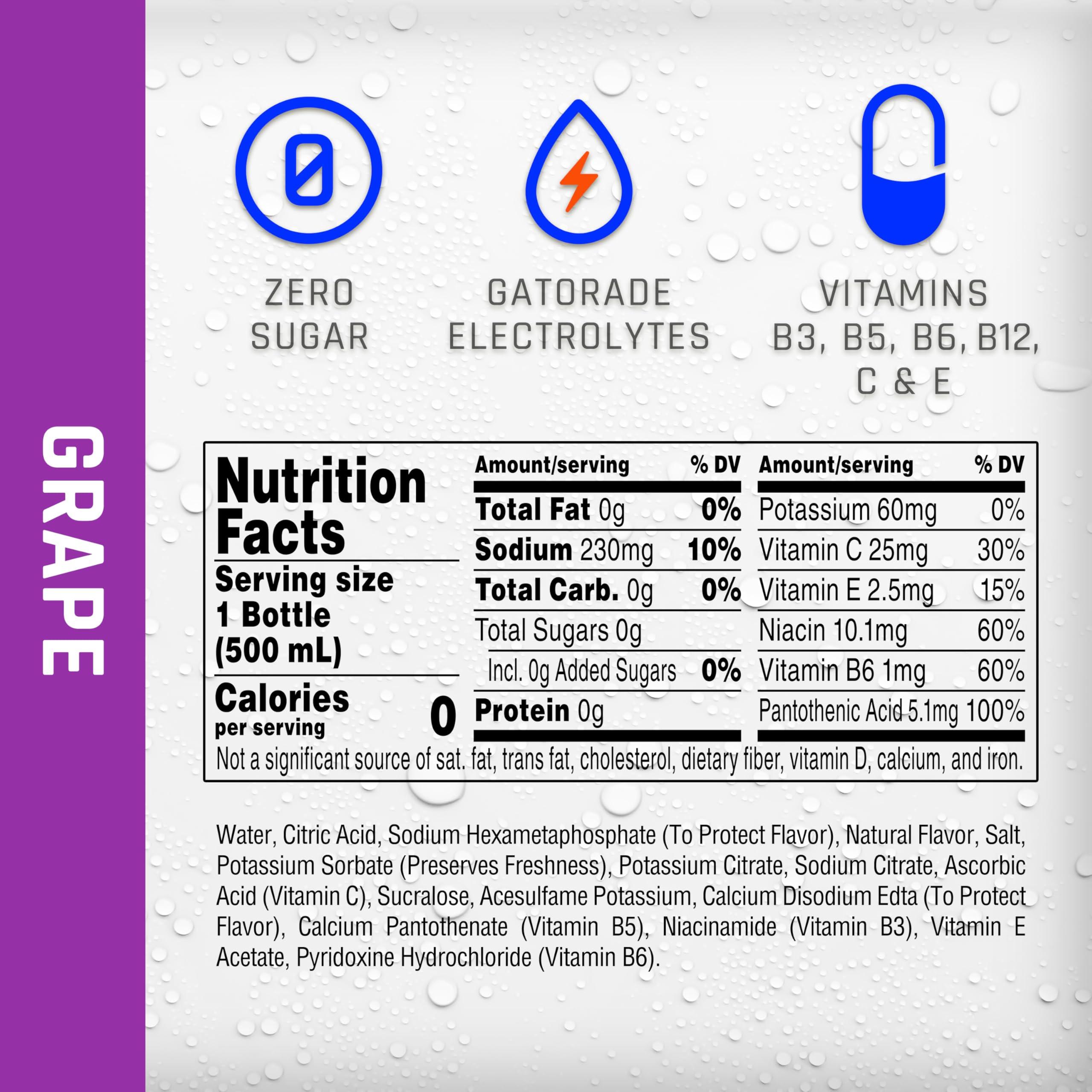Propel Electrolyte Enhanced Water Sports Drink, Grape Flavored Water, Zero Calorie & Zero Sugar Hydration with Electrolytes and Vitamins C & E, 16.9 fl oz Water Bottles (12 Pack) - Image 2