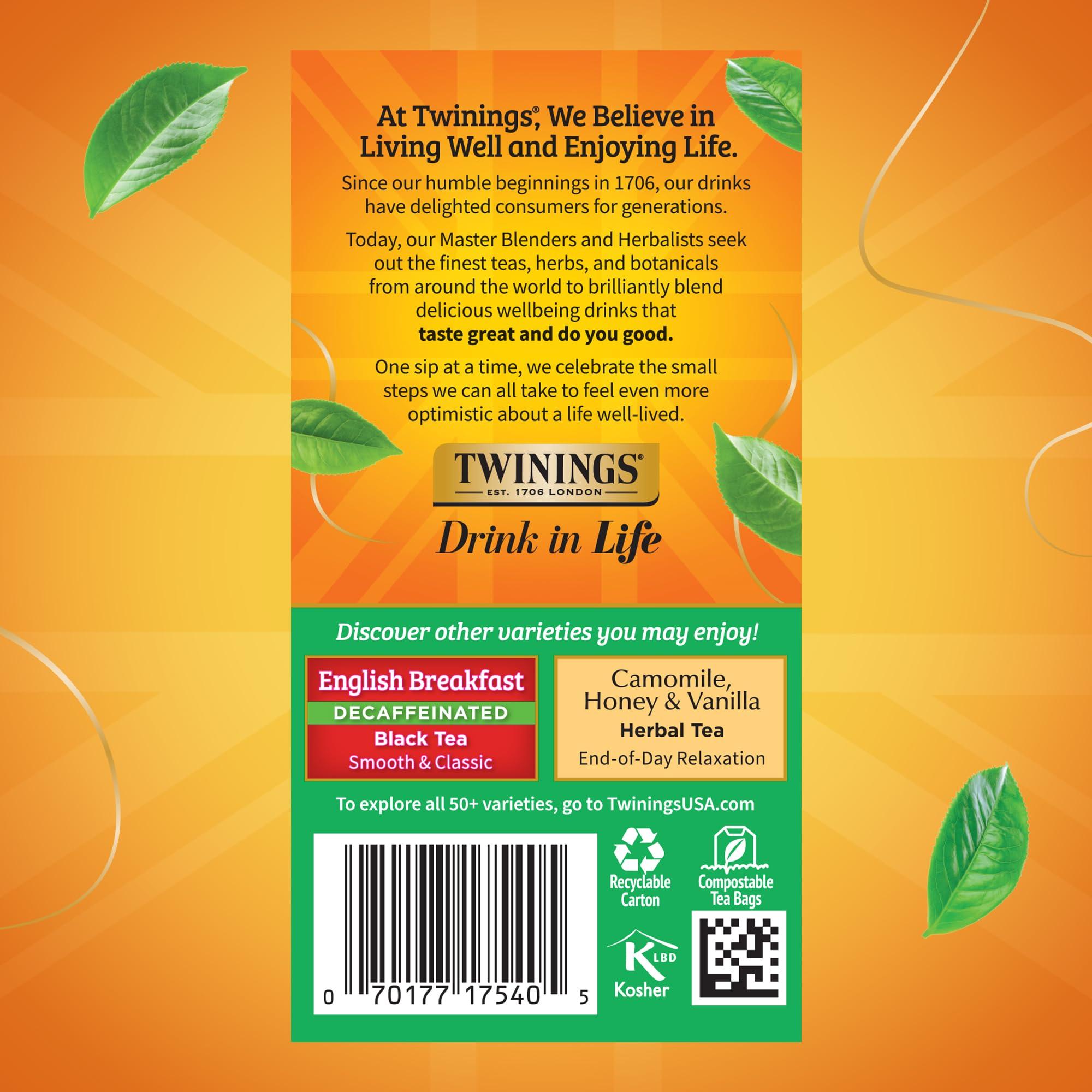 Twinings Decaffeinated Irish Breakfast Black Tea Individually Wrapped Bags, 20 Count (Pack of 1), 20 Teabags Per Box, Flavourful, Robust, Enjoy Hot or Iced - Image 5