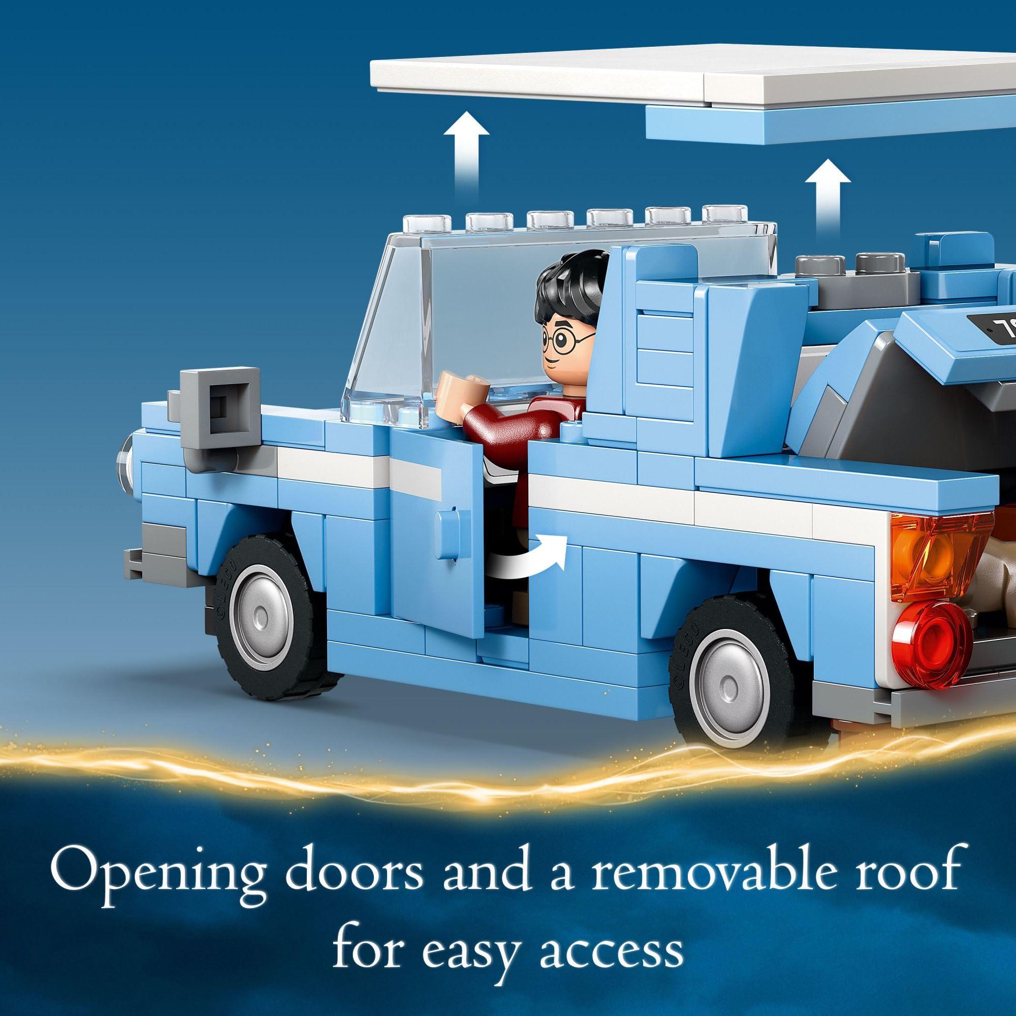 LEGO Harry Potter Flying Ford Anglia, Buildable Car Toy with 2 Minifigures for Role Play, Fantasy Playset for Kids, Harry Potter Car, Gift for Boys, Girls and Any Fan Ages 7 and Up, 76424 - Image 3