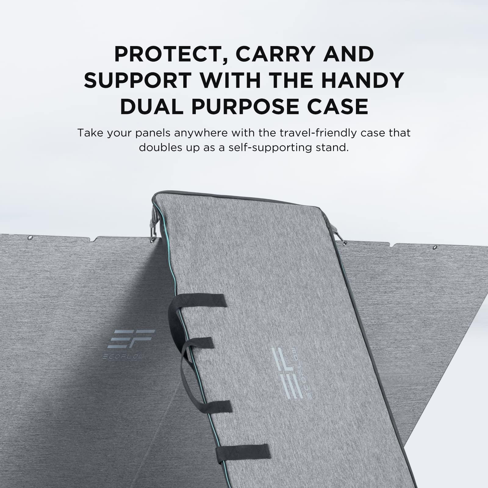 EF ECOFLOW 400W Portable Solar Panel, Foldable & Durable, Complete with an Adjustable Kickstand Case, Waterproof IP68 for Outdoor Adventures - Image 5
