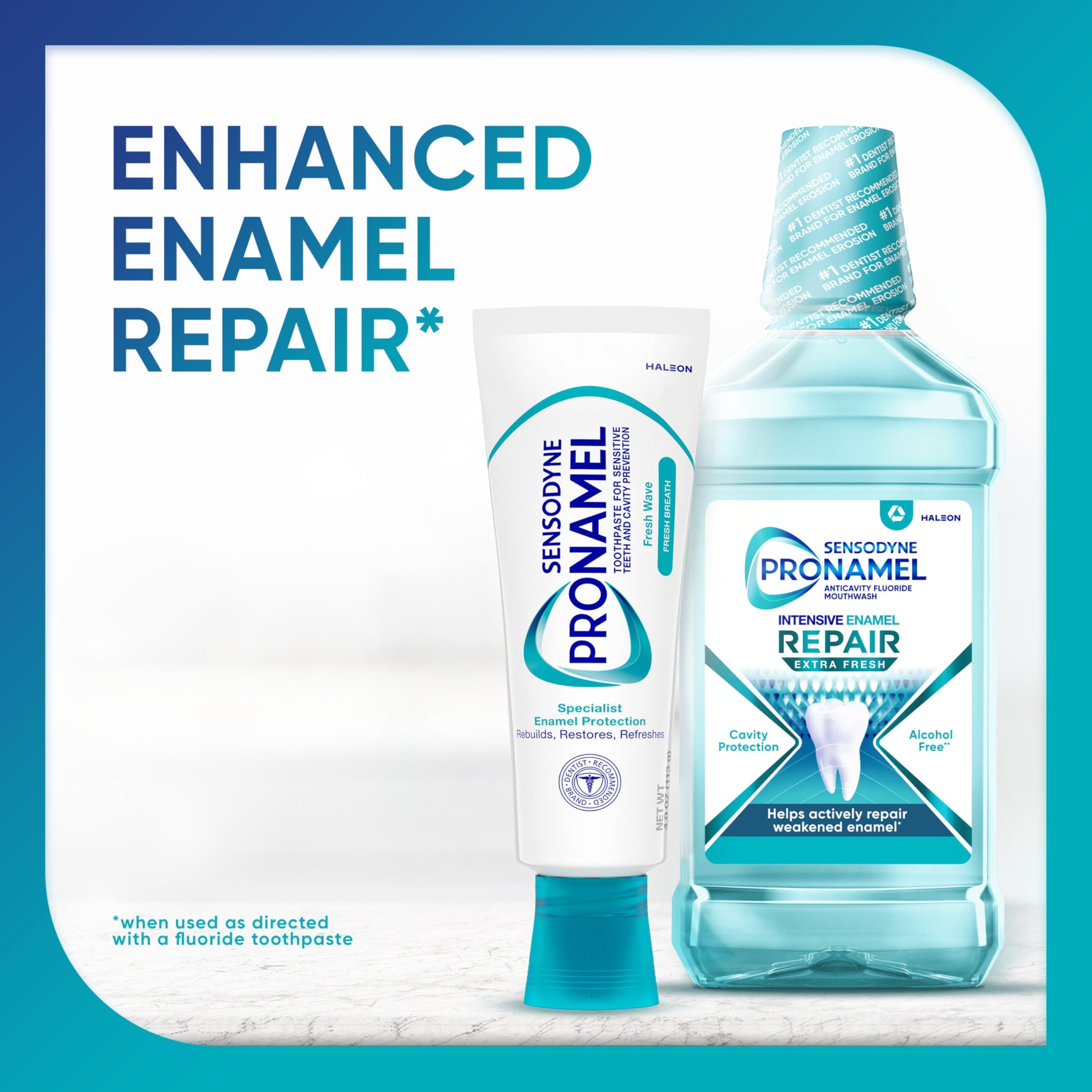 Sensodyne Pronamel Fresh Breath Enamel Toothpaste for Sensitive Teeth and Cavity Protection, Fresh Wave - 4 oz (4 Pack) - Image 7