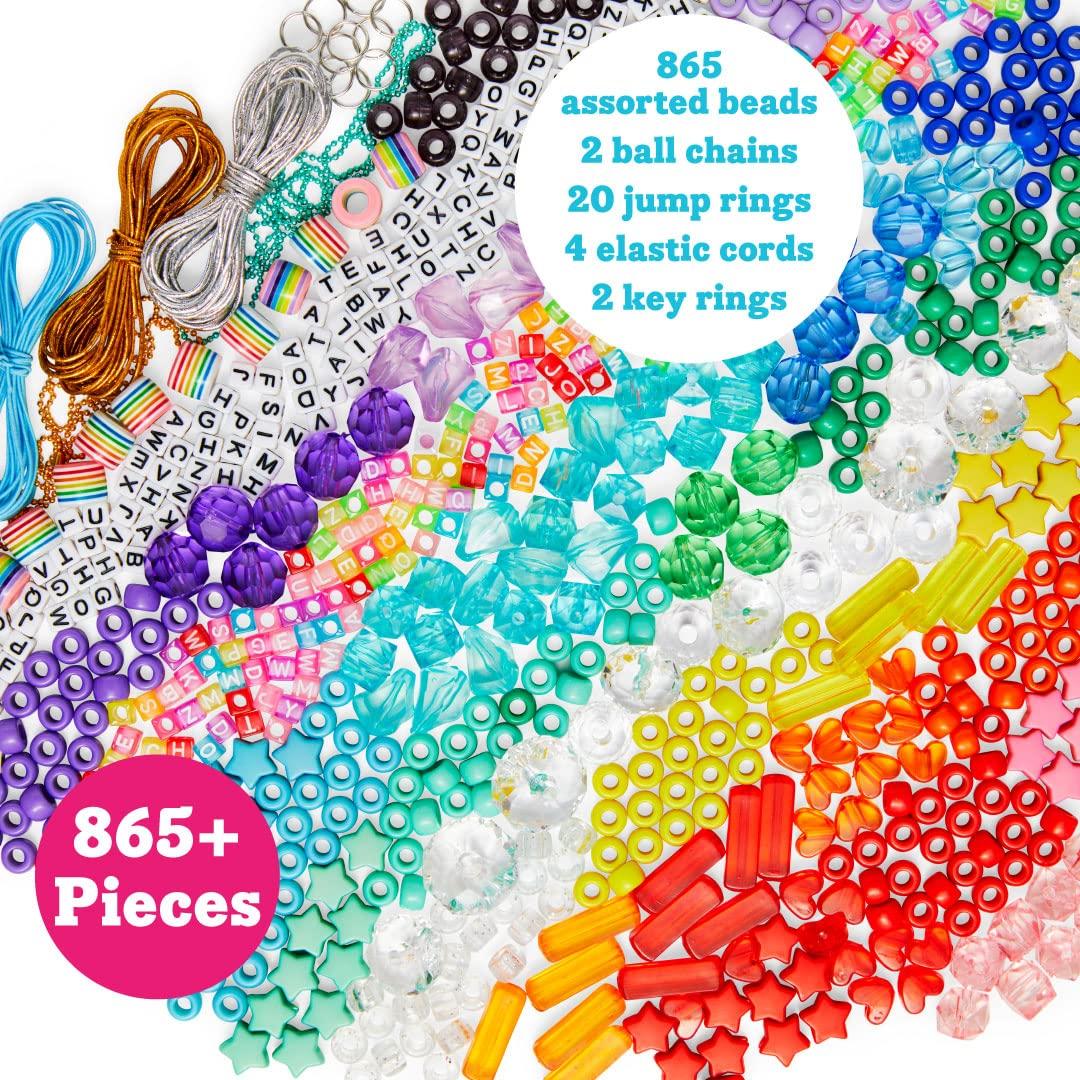 Kid Made Modern - Bright Beads Jewelry Kit - Bead Bracelet Kit - 865+ Piece Set - DIY Kids Crafts - Bulk Craft Set - Create Your Own Art - Includes Art & Jewelry Supplies - Ages 6+ - Image 2