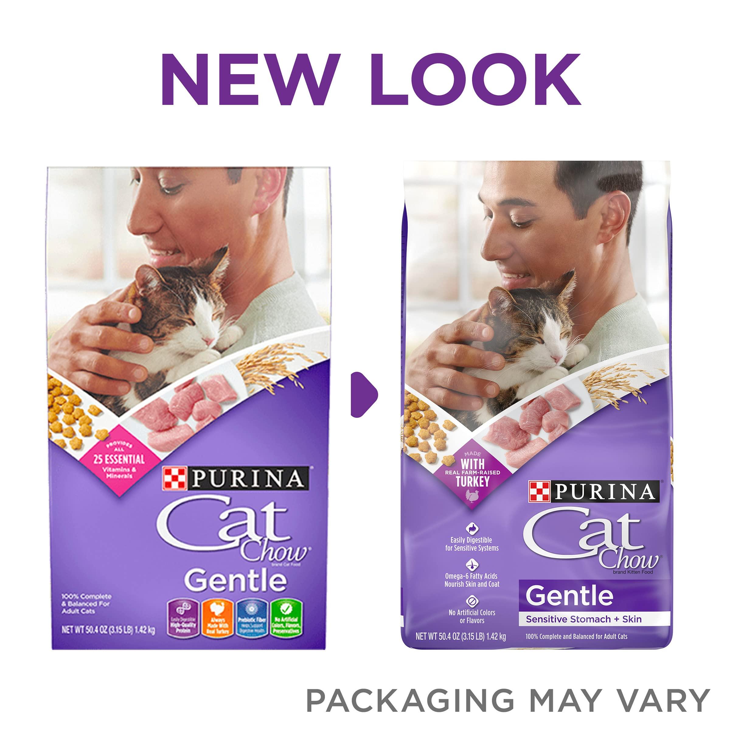 Purina Cat Chow Gentle Dry Cat Food, Sensitive Stomach + Skin - 13 lb. Bag - Image 10