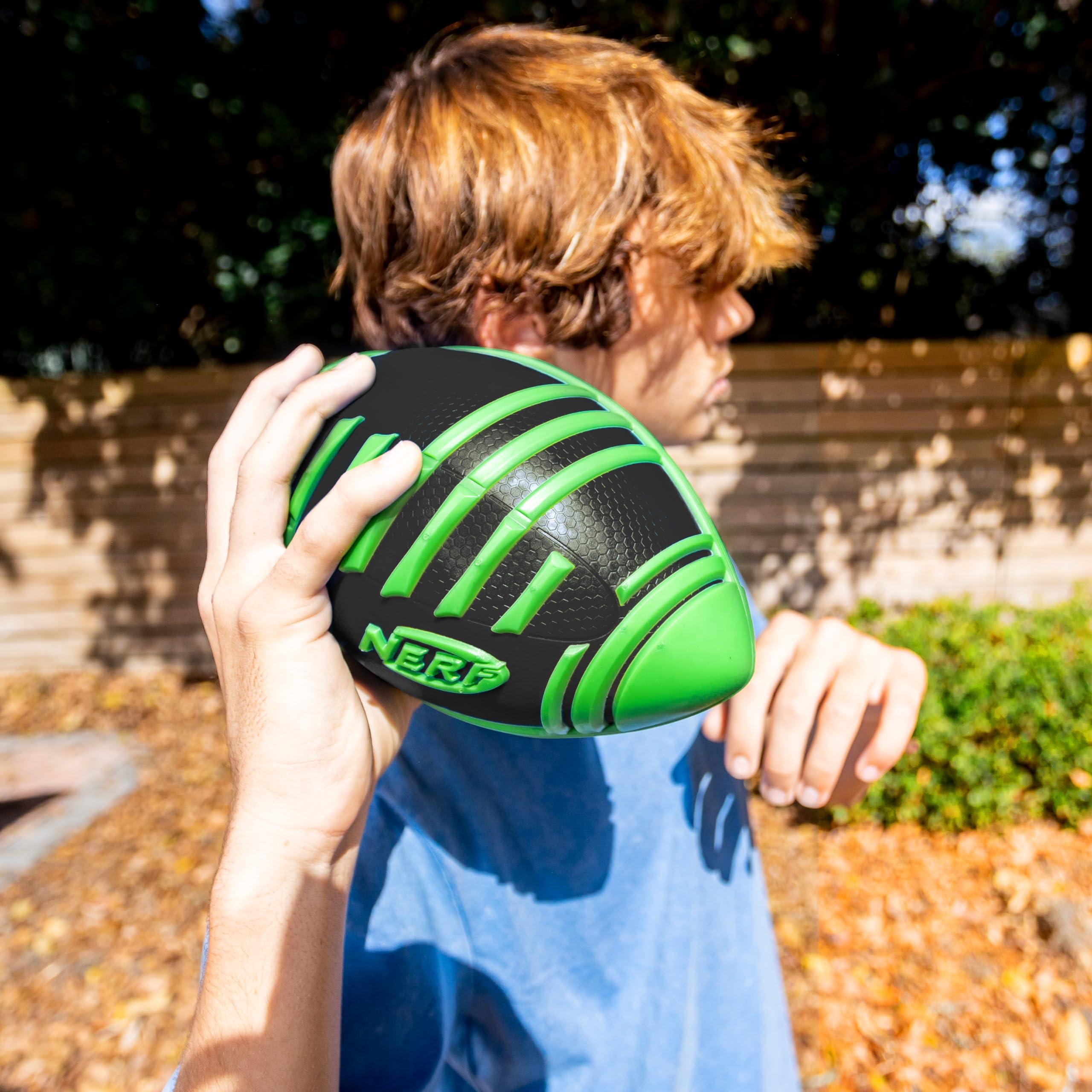 Nerf Weather Blitz Foam Football for All-Weather Play - Easy-to-Hold Grips – Great for Indoor and Outdoor Games - Green - Image 6