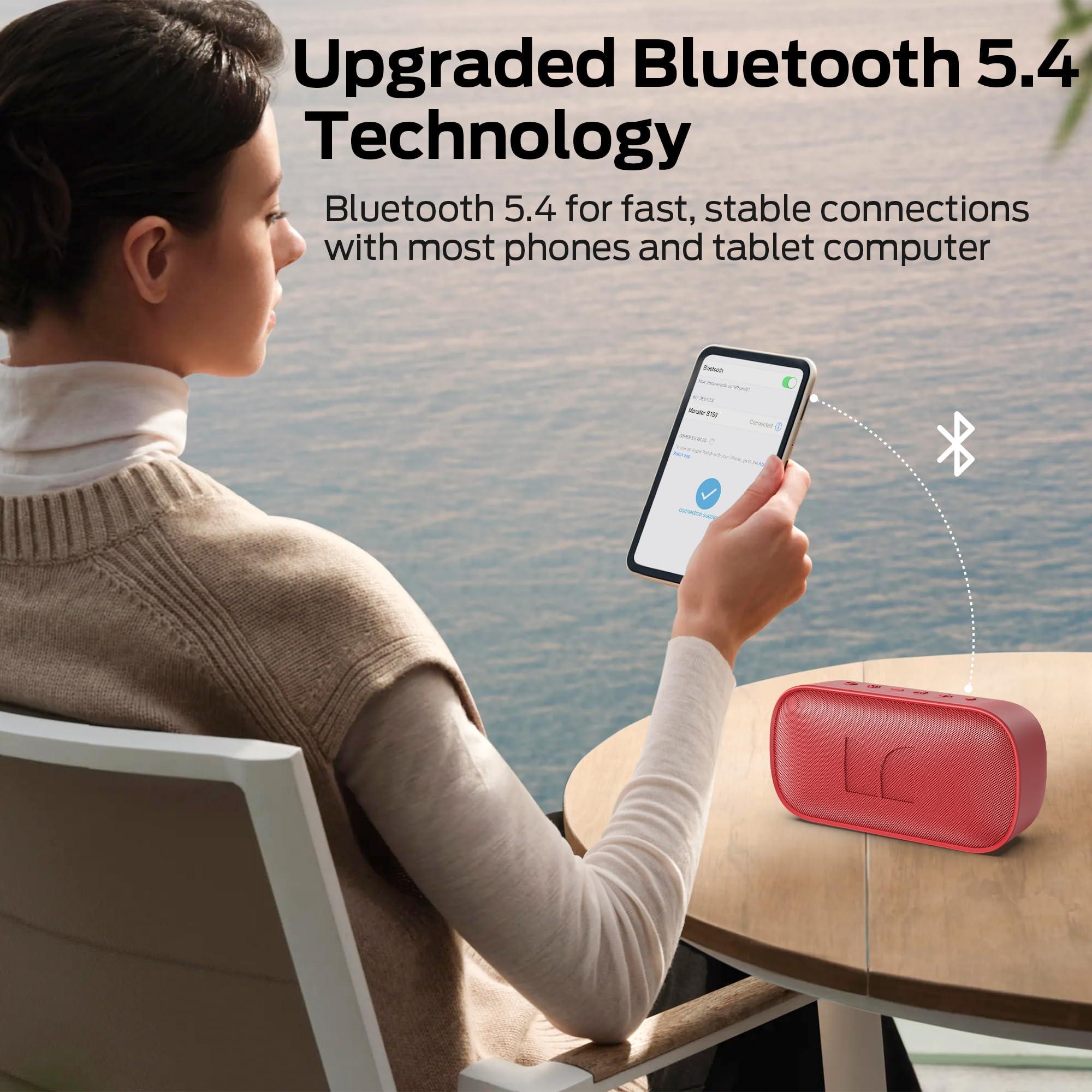 Monster S150 Speaker, Strong Bluetooth 5.4, IPX7 Waterproof Wireless Speaker, Support Sulti-Channel Connection, HD Hands-Free Calling, Compact Design Bluetooth Speakers - Image 6
