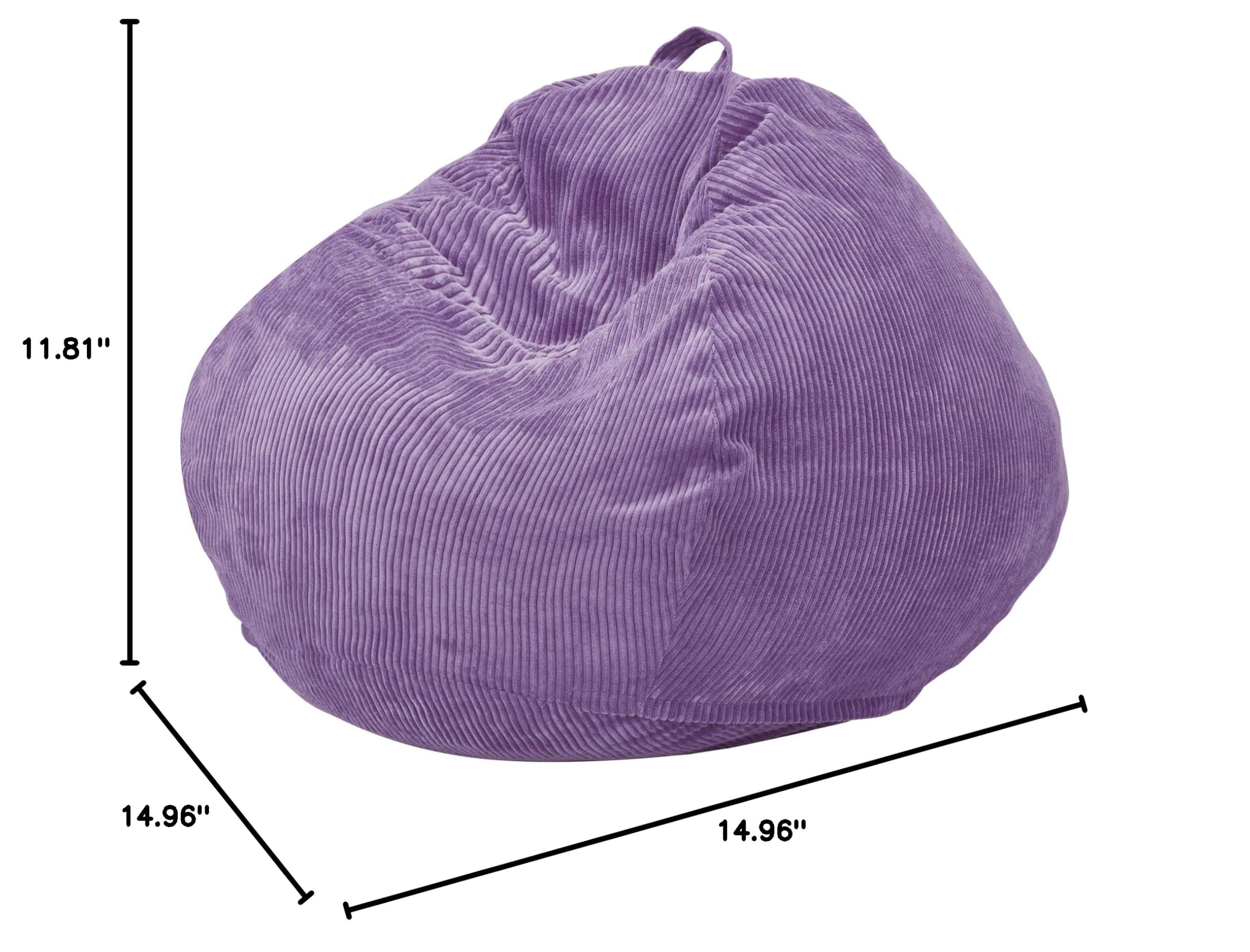 Cansunna 3.5FT Bean Bag Chairs Teardrop Bean Bag Chair for Adults Beanbag Chair with Memory Foam Filled Machine Washable Cover for Living Room, Bedroom (Large,Purple) - Image 2