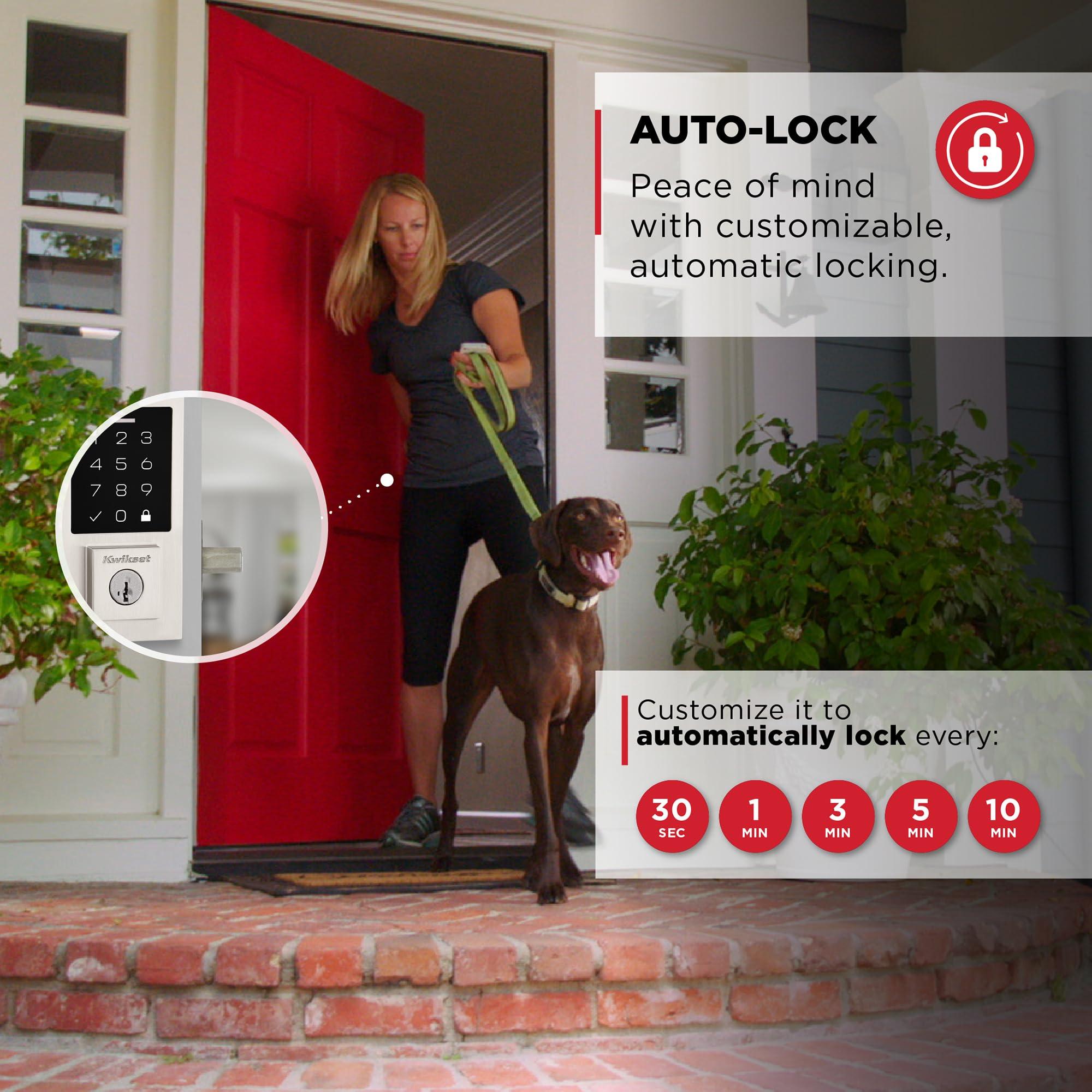Kwikset SmartCode 270 Keyless Entry Electronic Touchpad Deadbolt Door Lock with Auto-Lock, Custom User Codes, Advanced Security in Satin Nickel Contemporary - Image 6