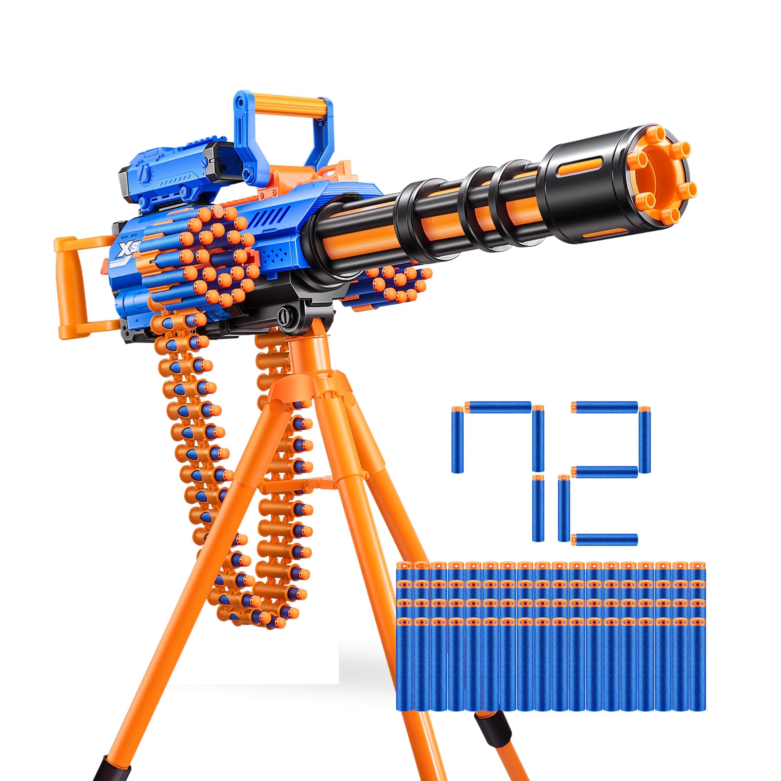 X-Shot Insanity Motorized Rage Fire by ZURU 72 Darts, Air Pocket Technology Darts, Dart Storage, Blasting Power, Auto Feeding Belt, Tripod & Scope, Outdoor Toy for Boys, Girls, Teens, Adults
