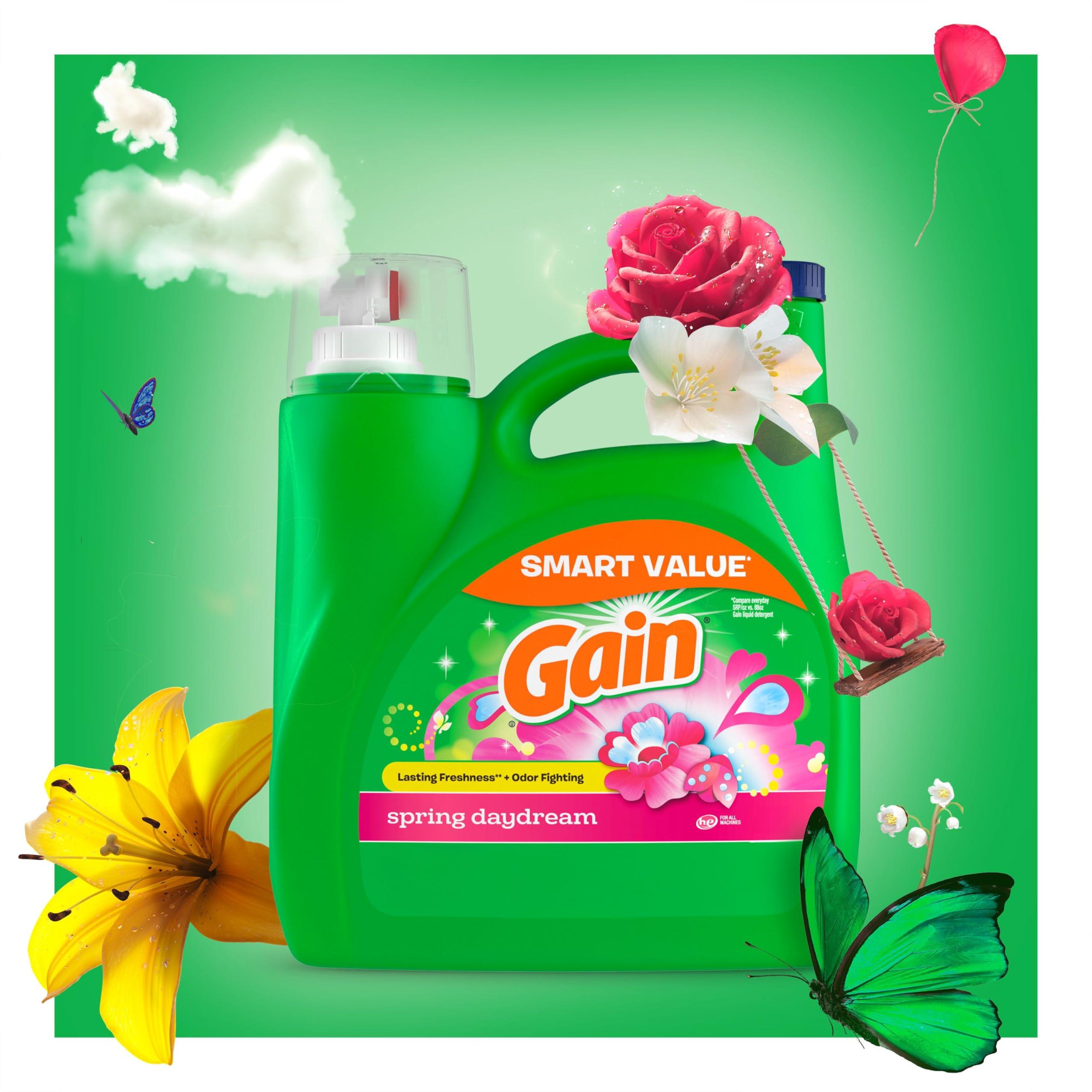 Gain + Aroma Boost Liquid Laundry Detergent Spring Daydream Scent 107 Loads 154 fl oz HE Compatible - Image 6