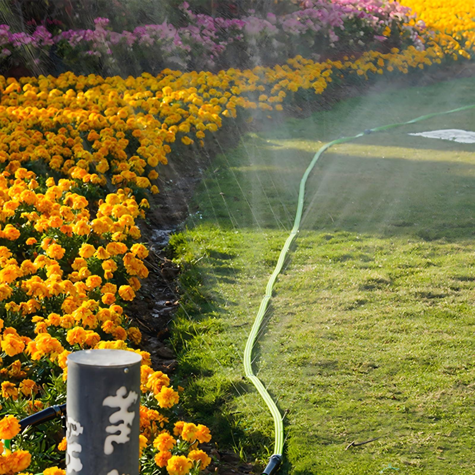 KOBAZ Sprinkler Soaker Hose 50FT with Holes, Garden Watering Hose with Stakes, Drip Hose Sprinkler, Efficient Saving Water for Lawn Garden and Yard, Leakproof - Image 2