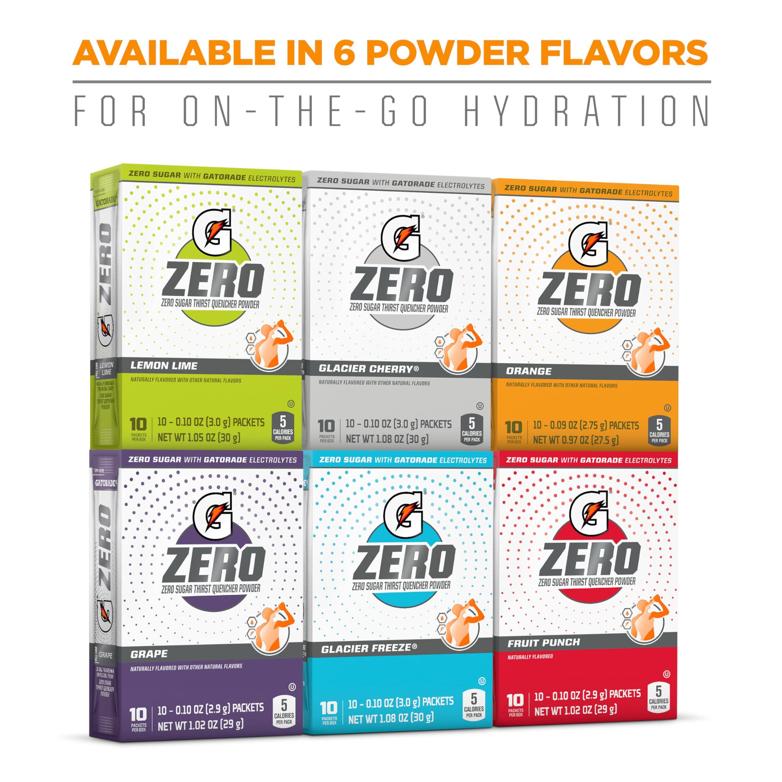 Gatorade G Zero Powder, Glacier Cherry , 10 Count (Pack of 12) - Image 7