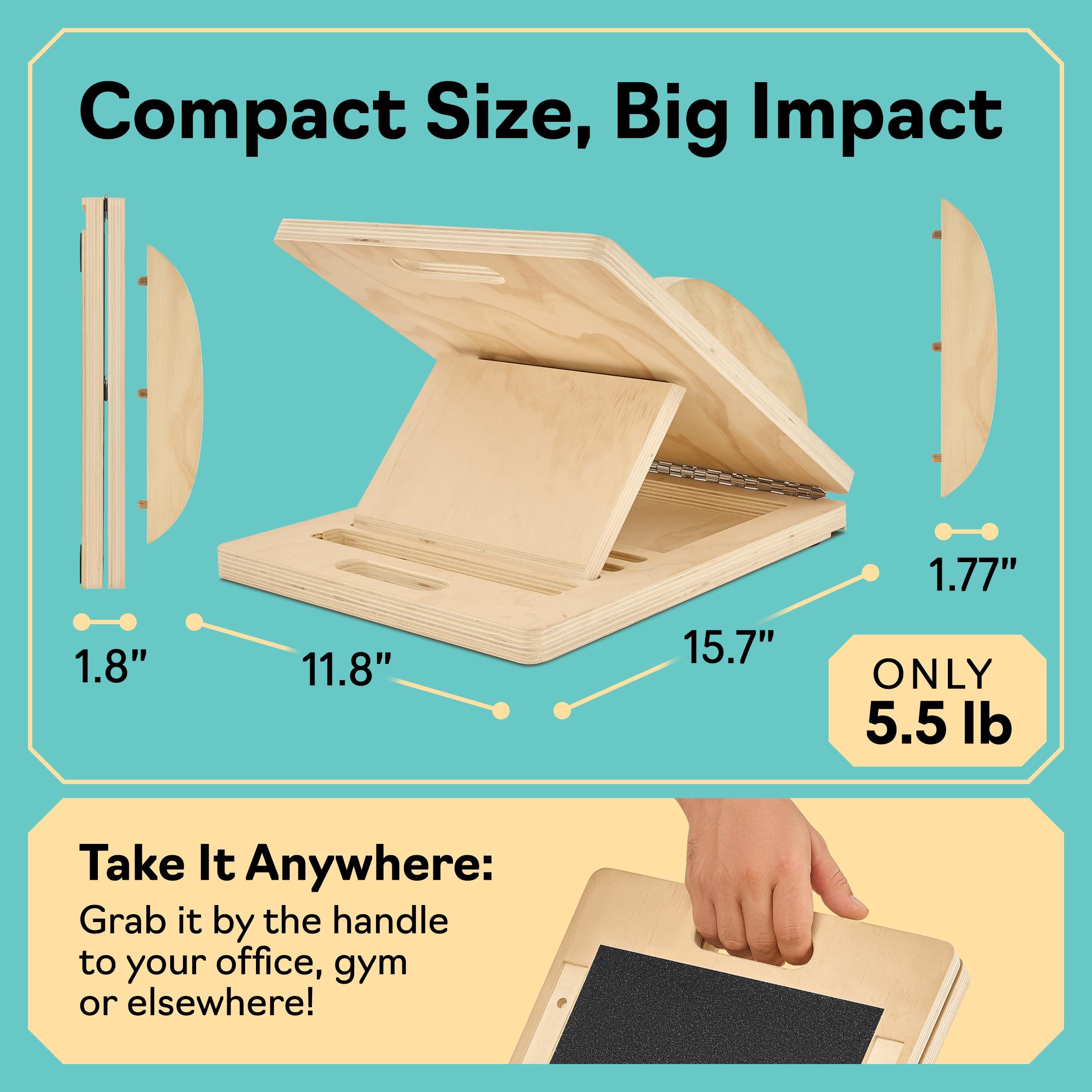 Slant Board with 6 Incline Angles - Transforms Into a Balance Board - Premium Calf Stretcher and Wobble Board for Effective Calf Stretching and Squats - Image 7