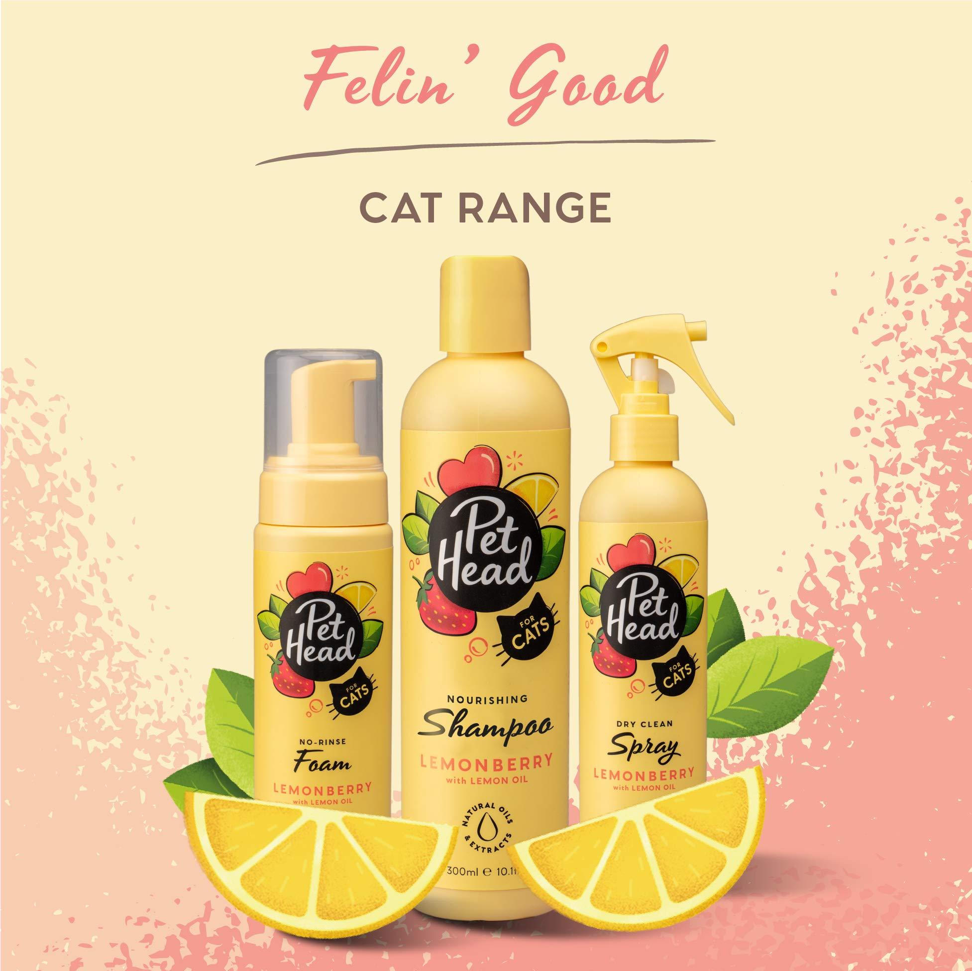 Pet Head Felin' Good Cat No Rinse Foam | Fruity Scent with Aloe Vera | Dry Cat Shampoo for Smelly Cats | Vegan | Lick-Safe | Gentle Formula for Kittens | Made in USA | 6.7 fl. oz. - Image 6