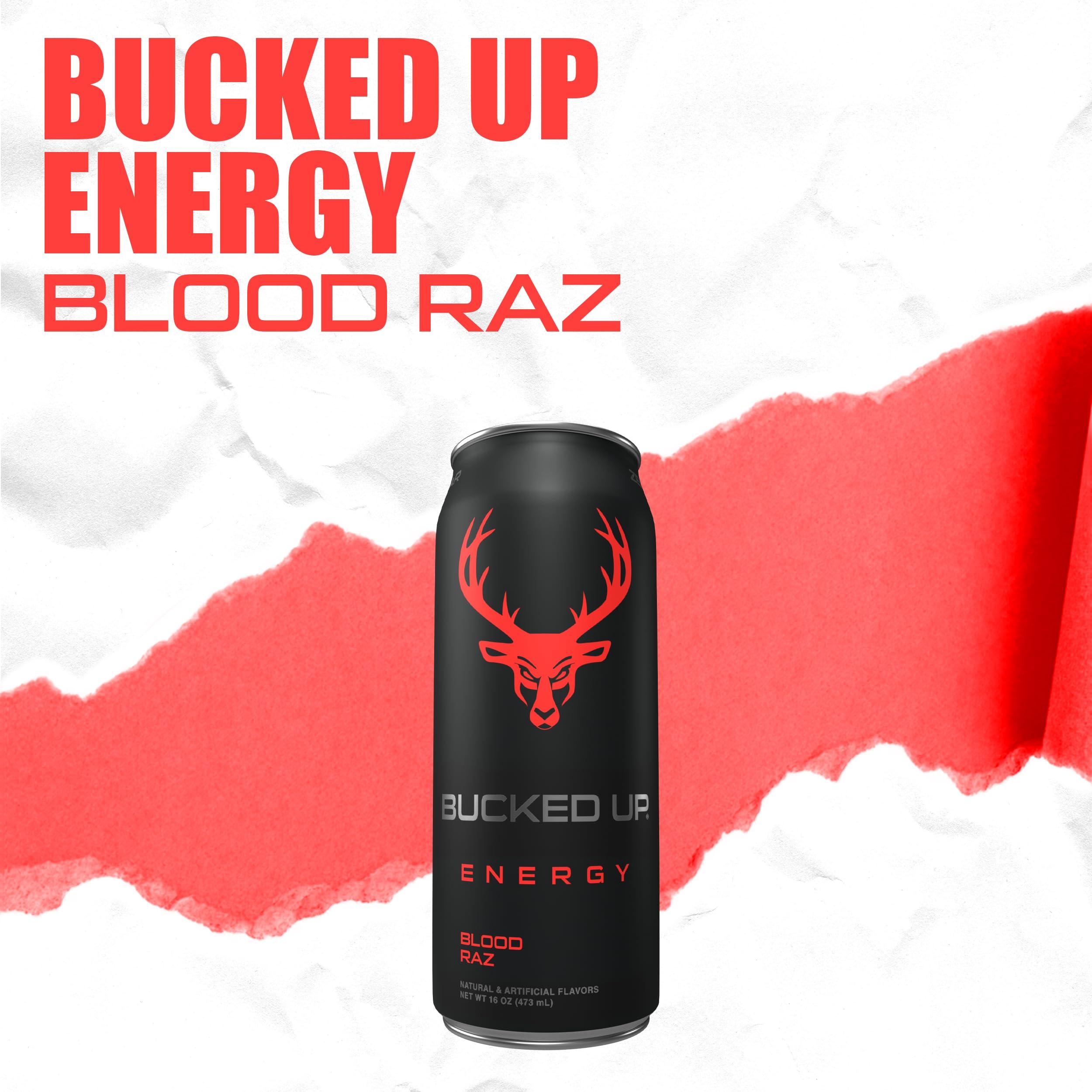 Bucked Up Energy Drink 300mg (Blood Raz) (12 CT) - Image 7