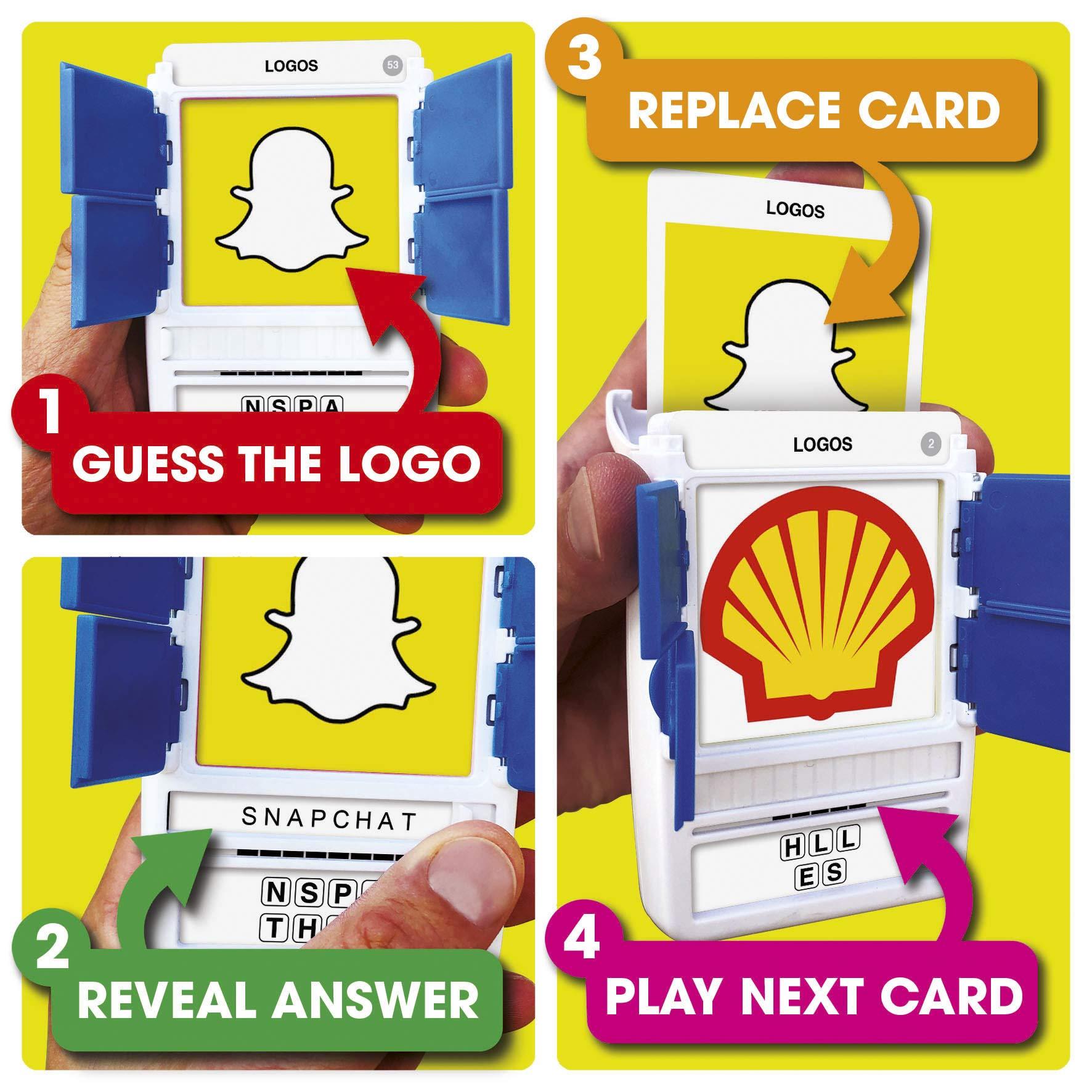100 PICS Logos Travel Game - Guess 100 Logos | Flash Cards with Slide Reveal Case | Card Game, Gift, Stocking Stuffer | Hours of Fun for Kids and Adults | Ages 6+ - Image 7