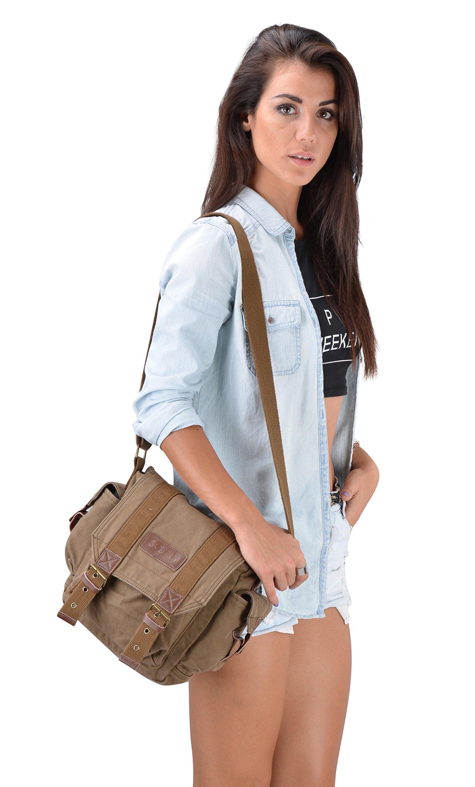Gootium Canvas Messenger Bag - Small Vintage Shoulder Purse Crossbody Satchel - Image 6