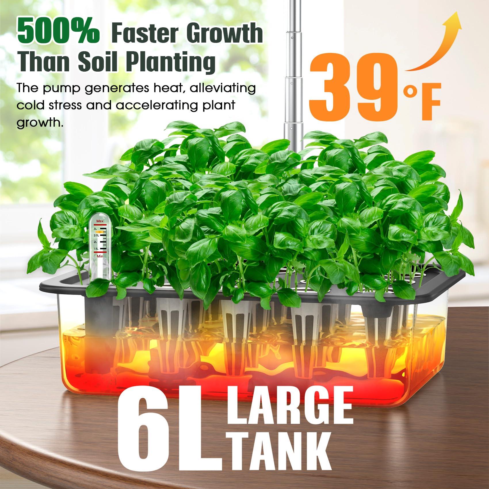 Hydroponics Growing System Indoor Garden - Herb Garden with Grow Light, 15 Pods Stainless Steel Indoor Garden Kit, Auto Timer, Gardening Gift for All Ages - Image 4