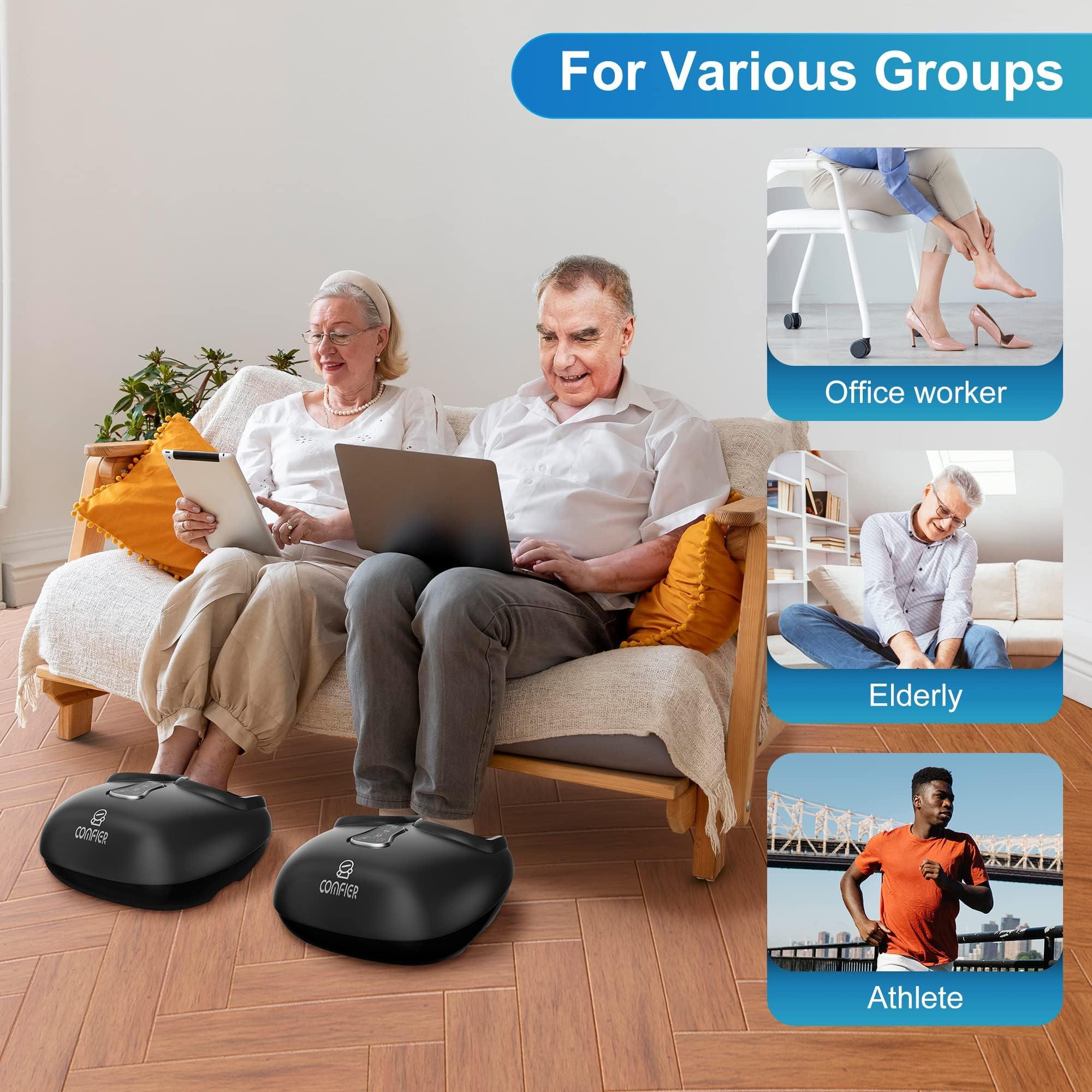 COMFIER Shiatsu Foot Massager with Heat, Vibration,Rolling Compression Feet Massager Machine for Plantar Fasciitis,Neuropathy Pain,Gifts for Her,Him Fits Size up to 13“ Multiple Modes - Image 5