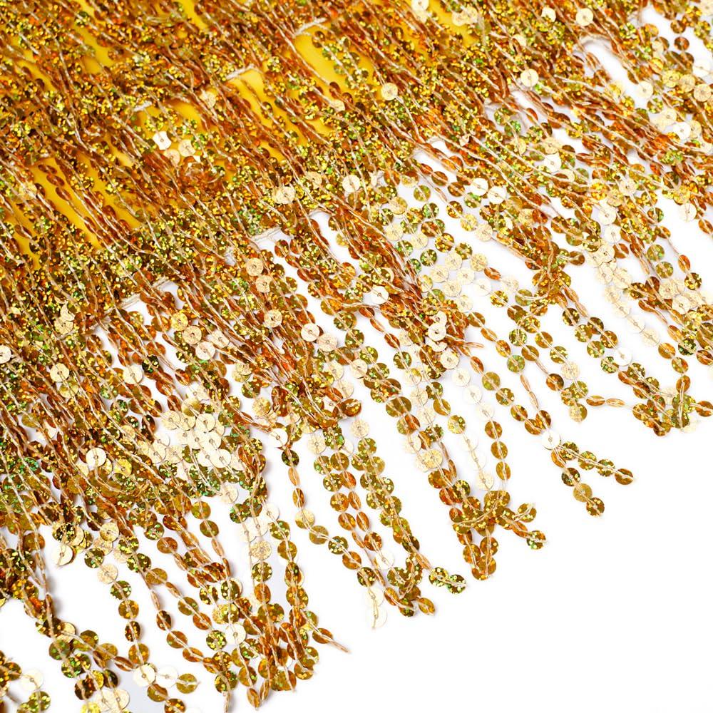 Women's Sequin Tassel Skirts Rave Fringe Hip Scarf for Festival - Image 7