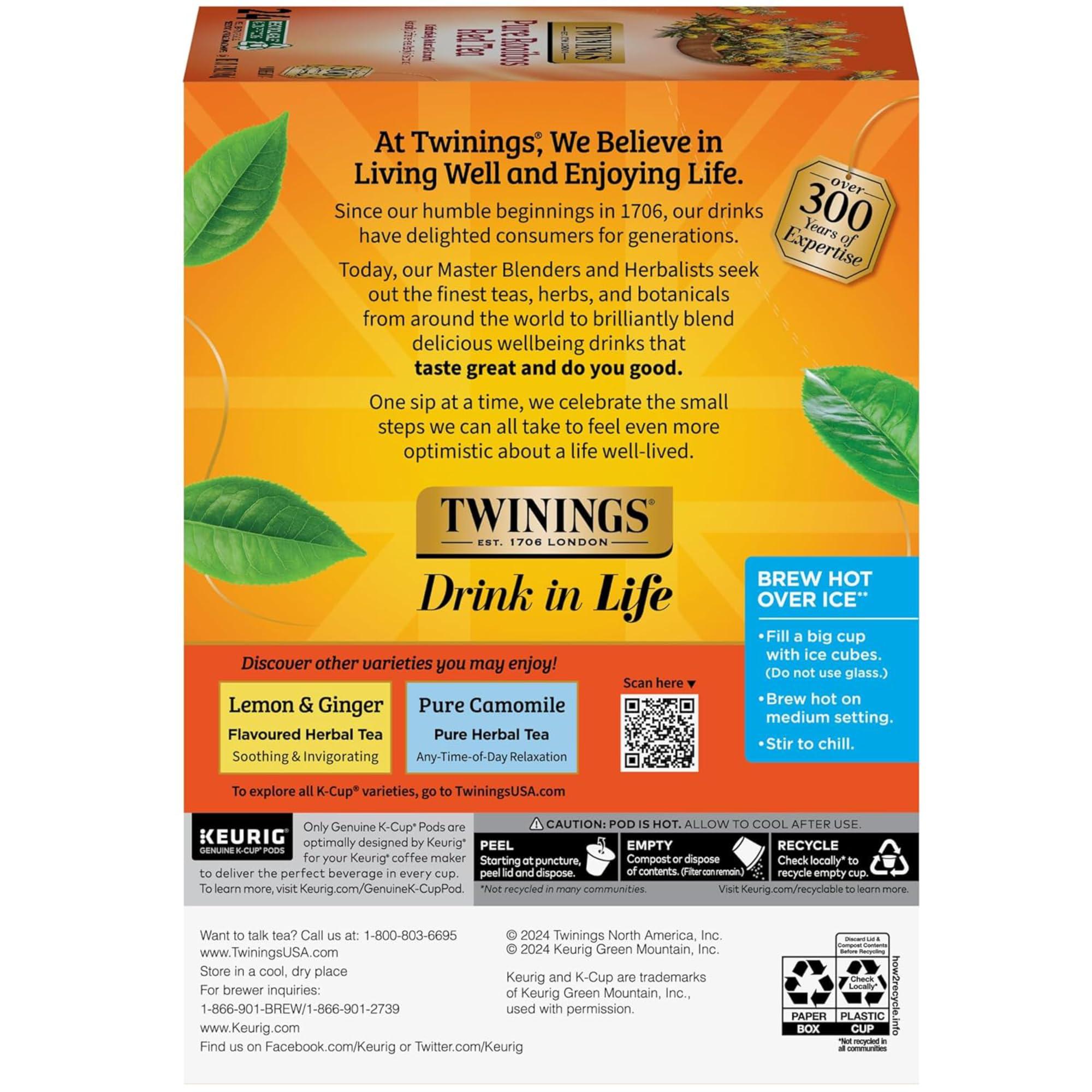 Twinings Decaf Earl Grey K-Cup Pods for Keurig, Decaffeinated Black Tea Flavoured with Citrus and Bergamot, 24 Count (Pack of 2) - Image 6