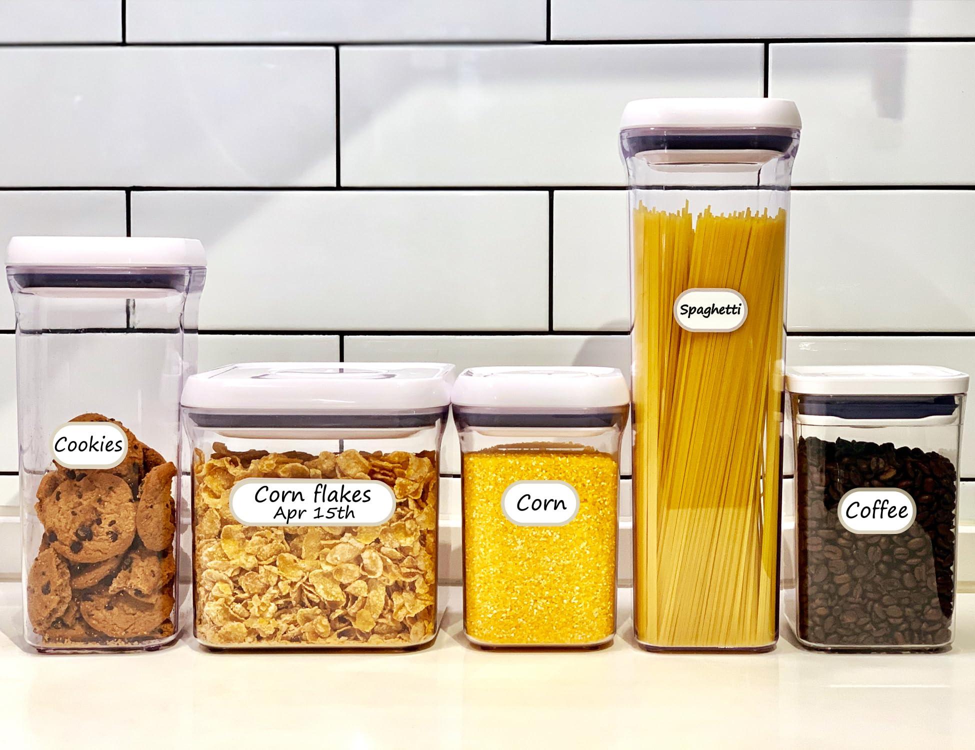 Waterproof Kitchen Labels for OXO POP Food Storage Containers and Home Organization, Pack of 64 - Image 5