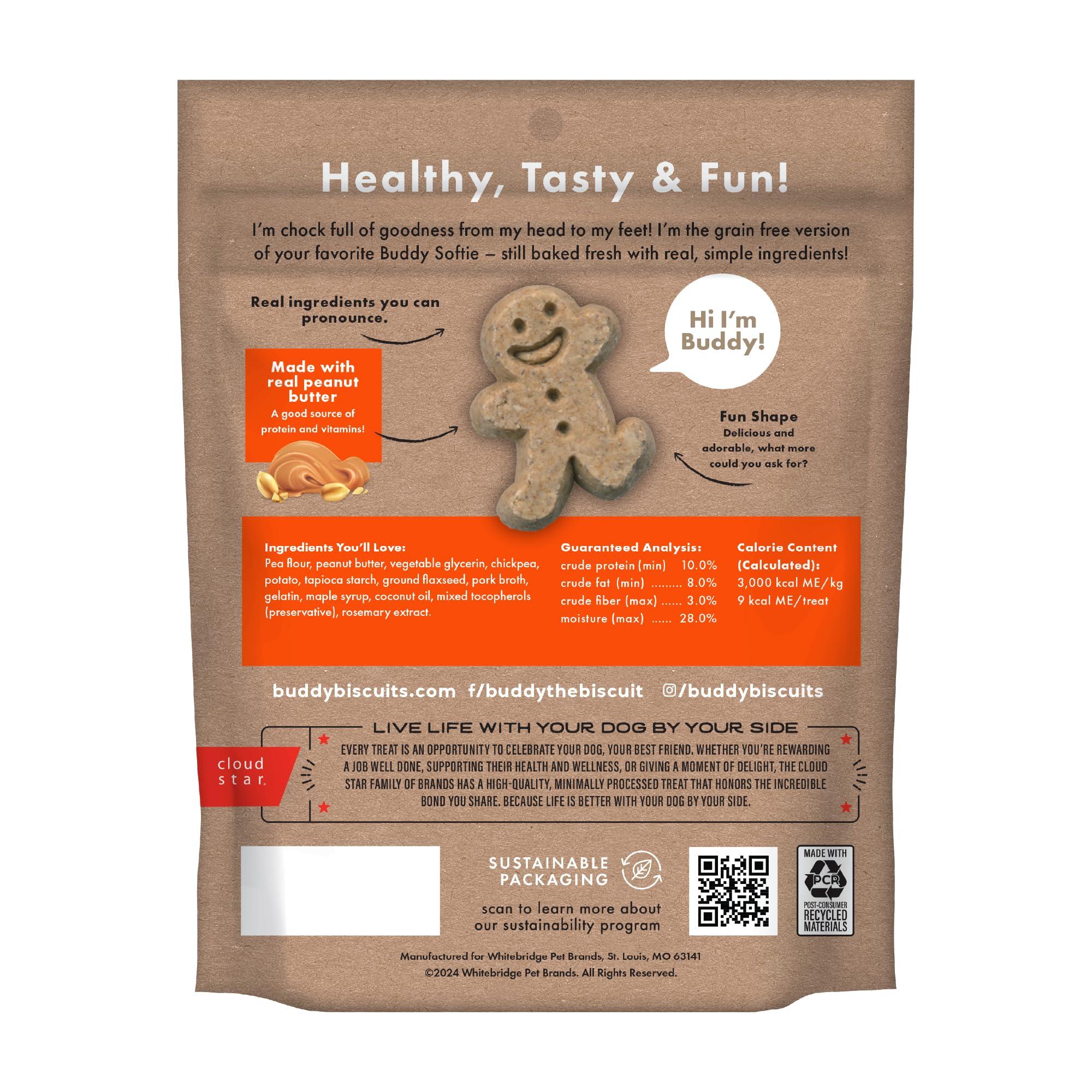 Buddy Biscuit Softies 5 oz. Pouch, Grain-Free Soft & Chewy, Natural Peanut Butter Flavor Dog Treats, Oven Baked in the USA - Image 3