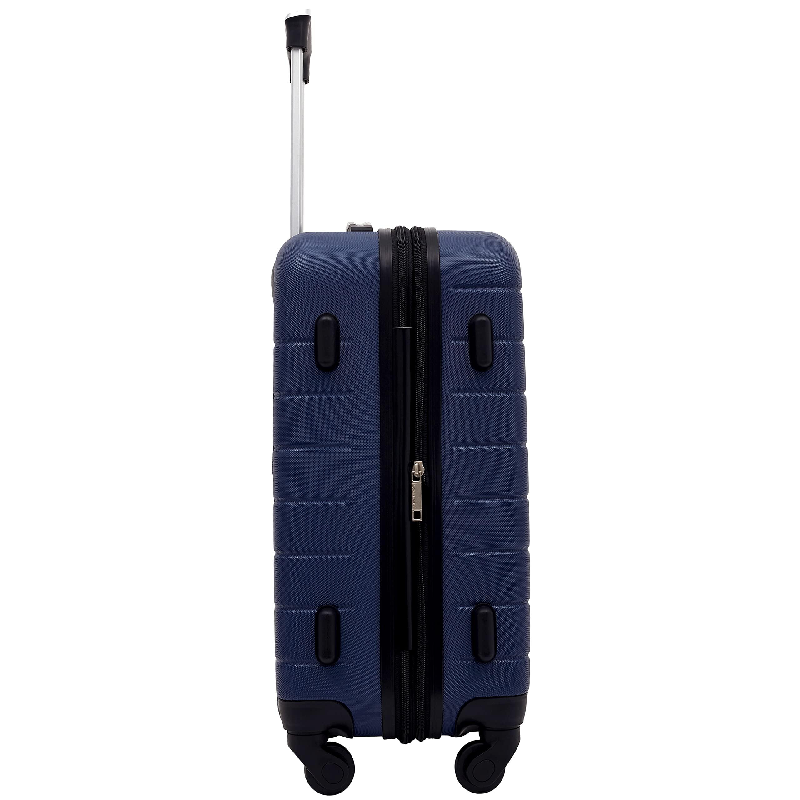 Wrangler Smart Luggage Cup Holder and USB Port, Navy Blue, 2 Piece Set - Image 4