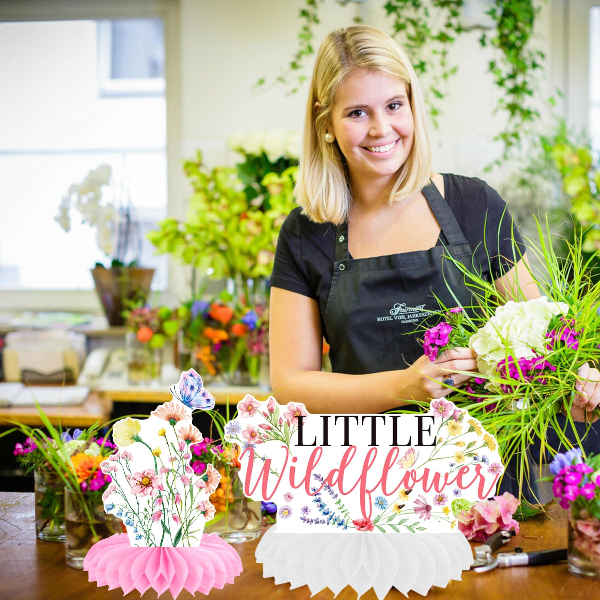 Wildflowers Honeycomb Centerpieces Wildflower Birthday Table Decorations 12PCS Spring Wildflower Theme Table Centerpieces for Wedding Little Wildflowers Baby Shower Supplies - Image 7